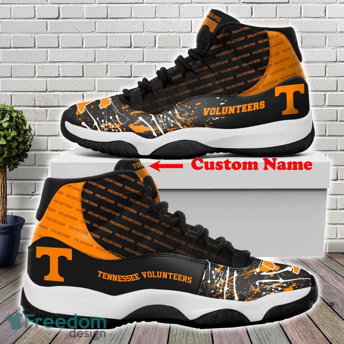 Tennessee Volunteers Custom Name Air Jordan 11 Sneakers For Fans Product Photo 1