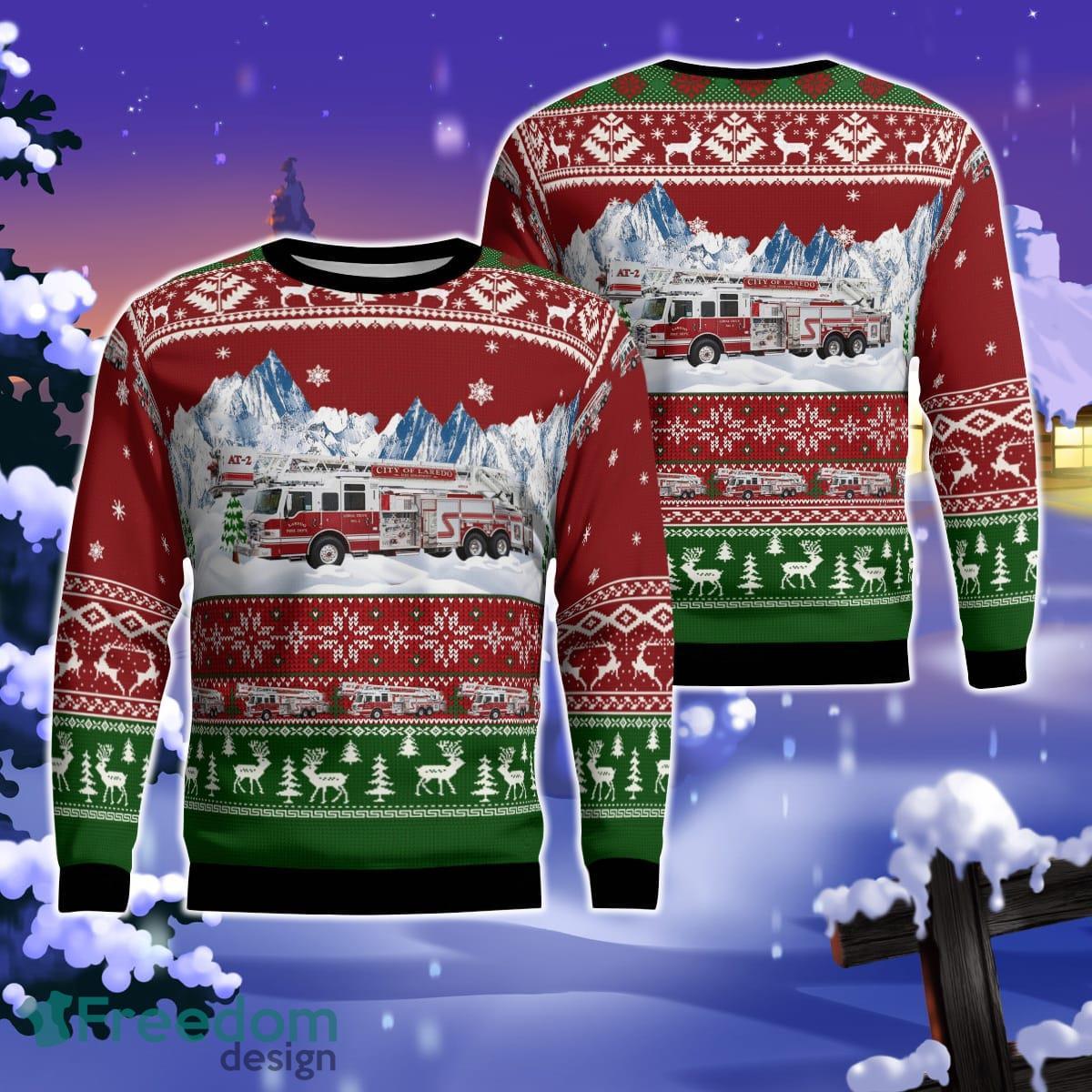 Texas Laredo Fire Department AOP Sweater Christmas Gift For Men Women Product Photo 1