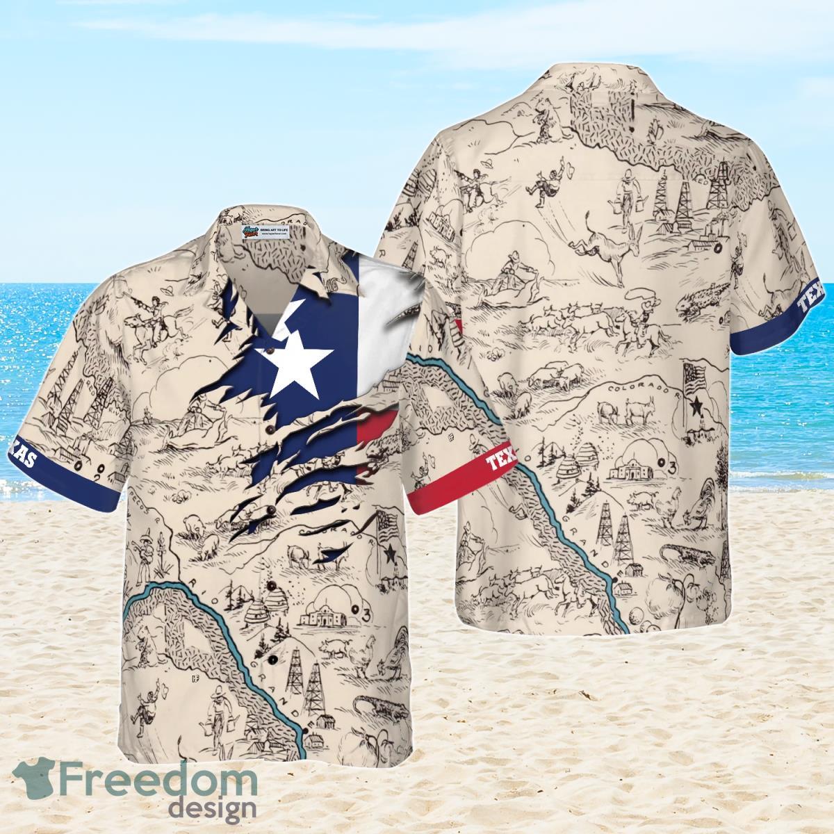 Texas State Map Hawaiian Shirt Best Gift For Men And Women Product Photo 1