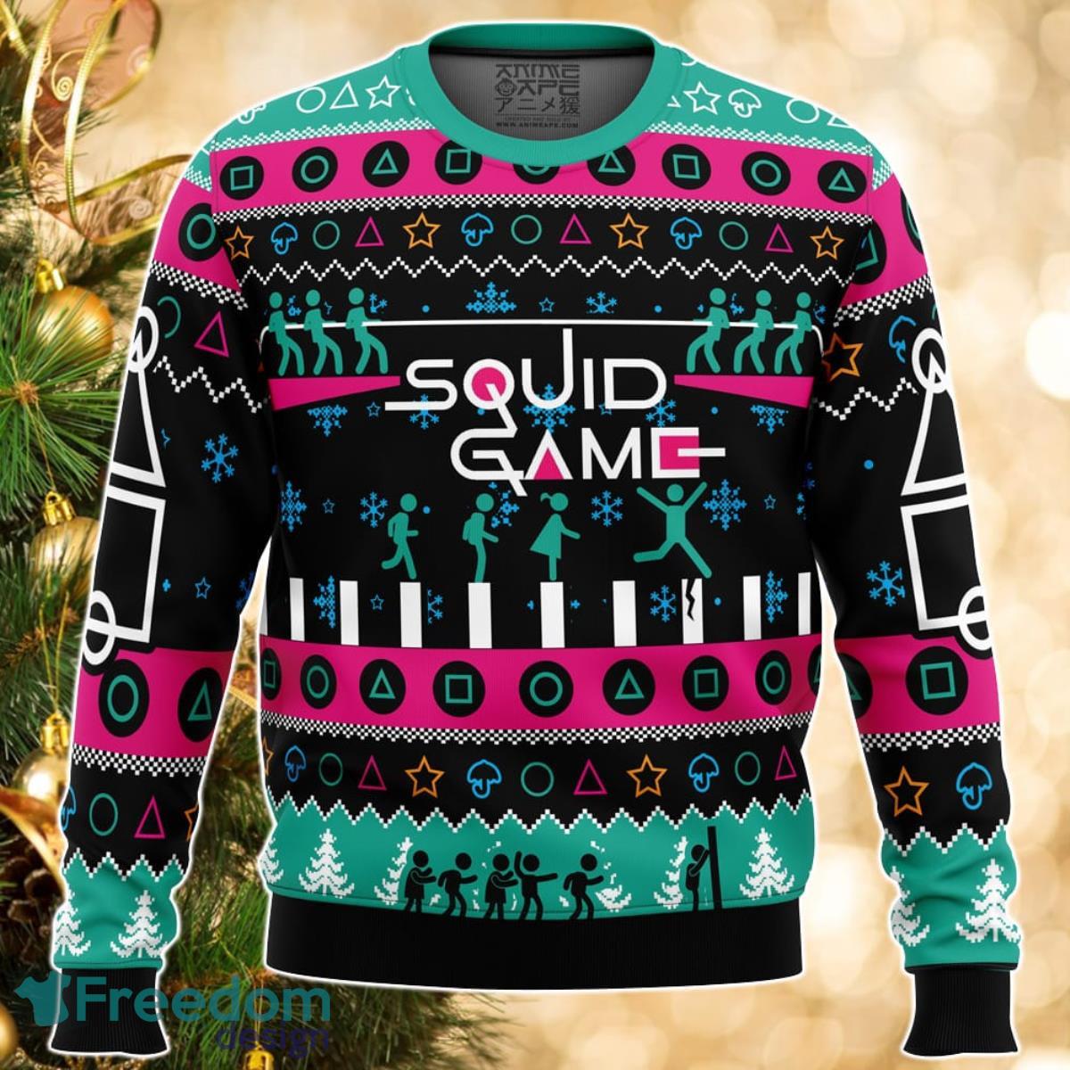 The Game is On Squid Game Christmas Sweater Great Gift For Men Women Product Photo 1