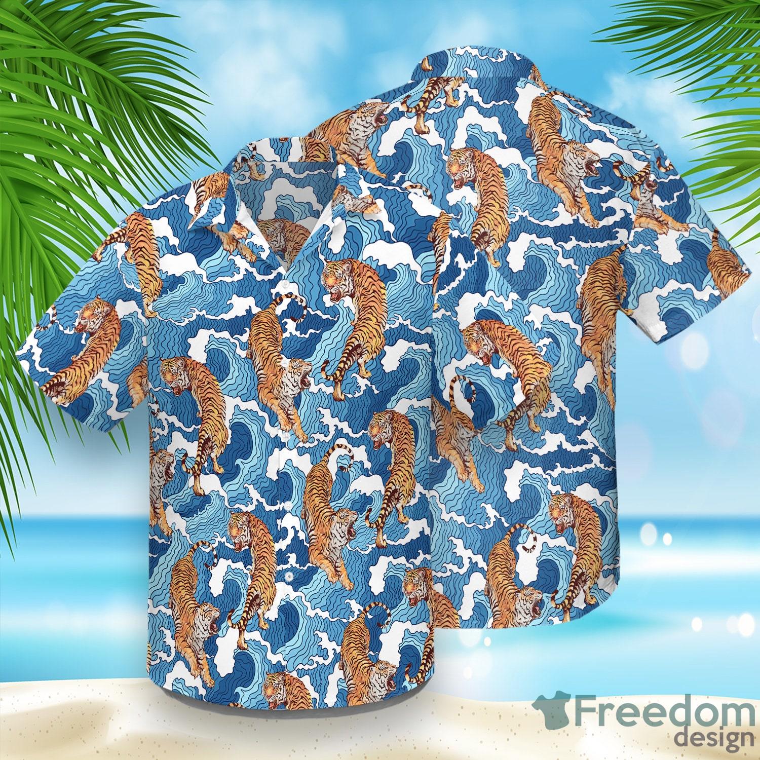Tiger Print Hawaiian Shirt Tiger King Animal Lover Summer Shirt Women Men  S-5XL