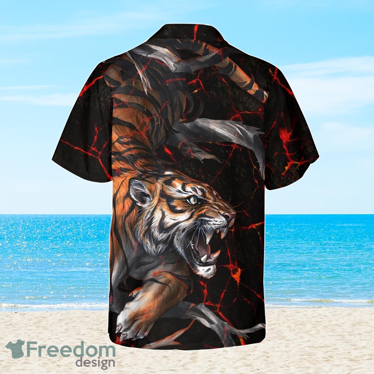 Tiger In The Dark Shirt Hawaiian Shirt Best Gift For Men And Women Product Photo 2