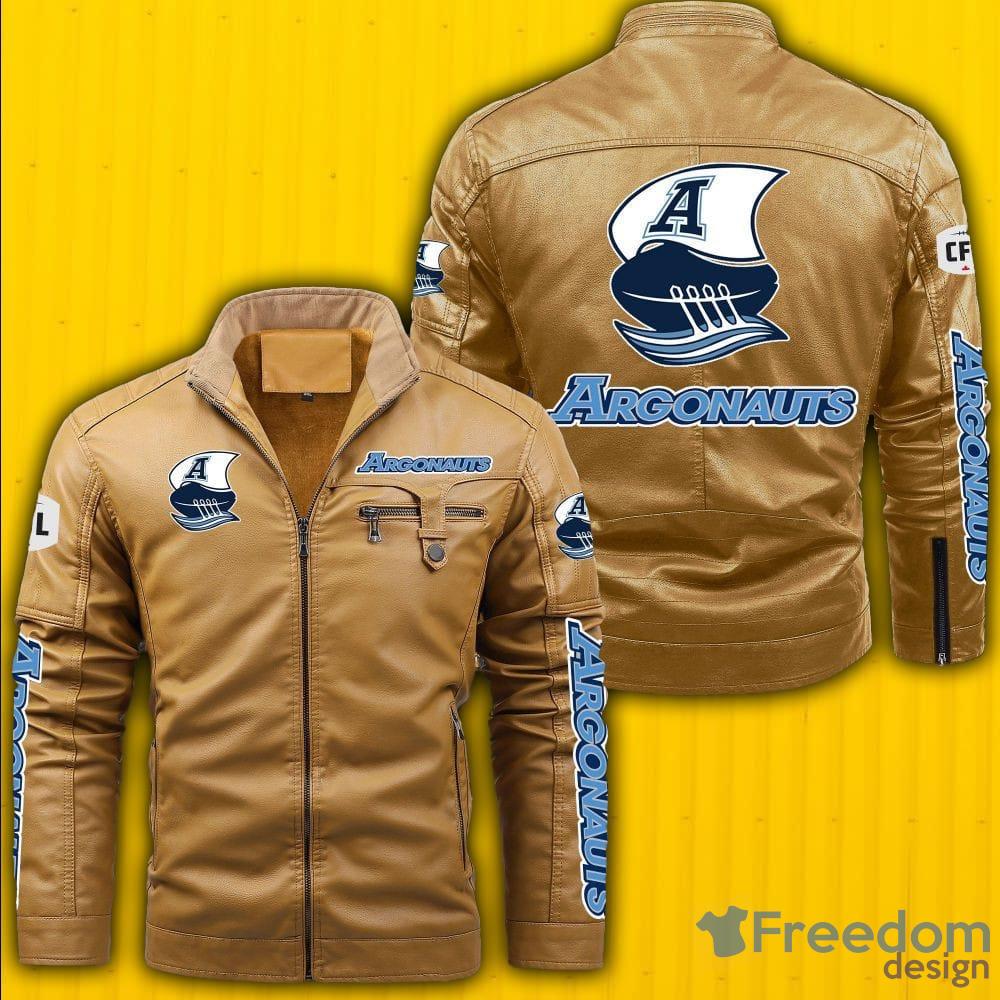 Toronto Argonauts Custom Name Logo Leather Jacket - Tagotee