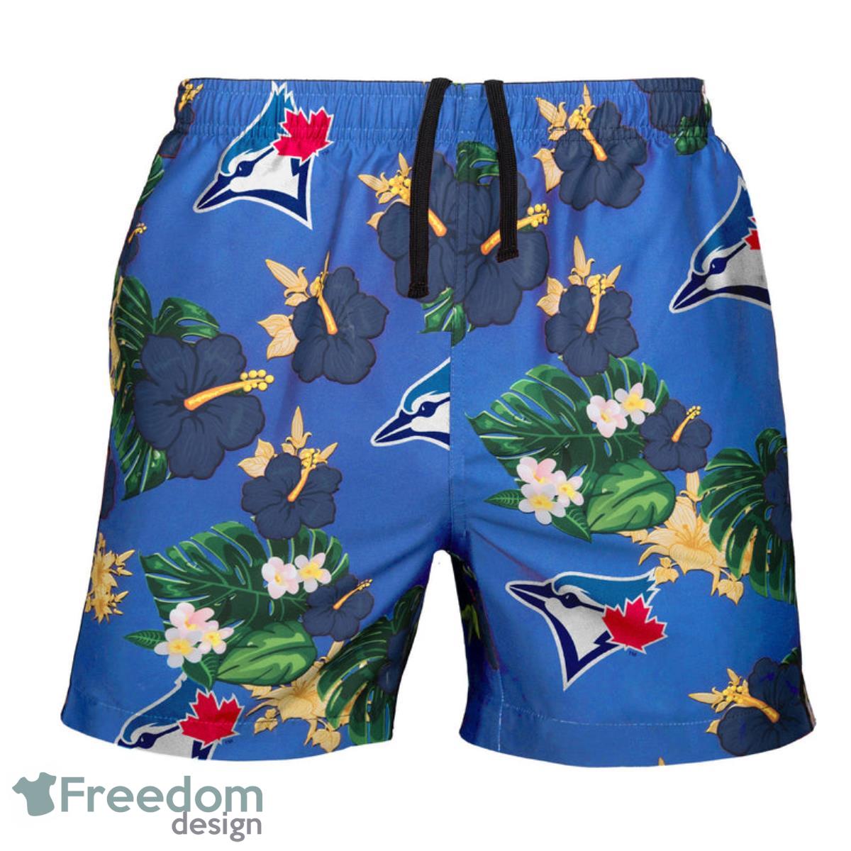 Toronto Blue Jays MLB Floral Hawaiian Shorts For Summer Beach Product Photo 1