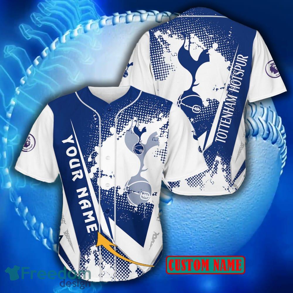 Tottenham Hotspur F.C Dark Blue White Hawaiian Shirt Short