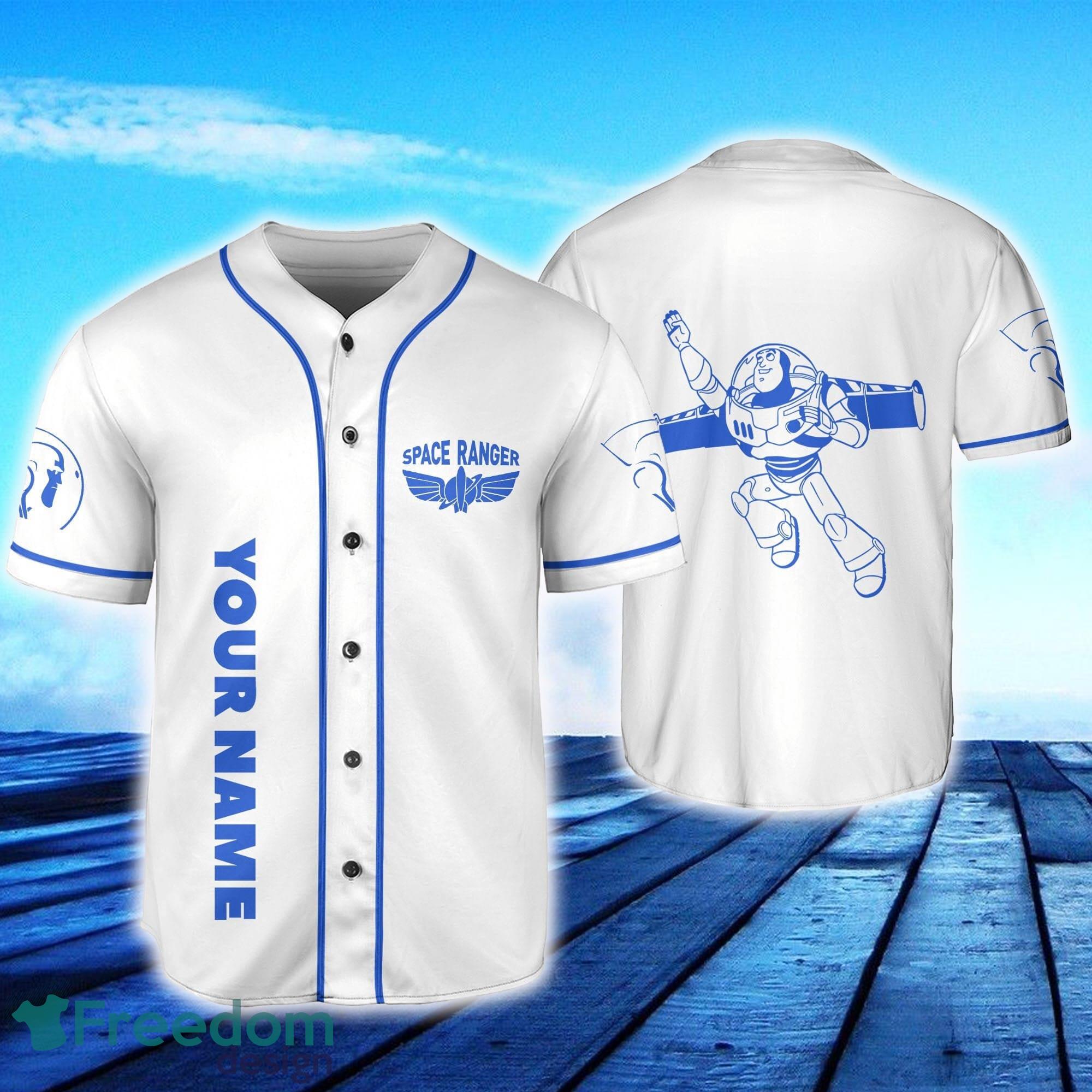 Space Rangers Full-Button Baseball Fan Jersey (White) *IN-STOCK