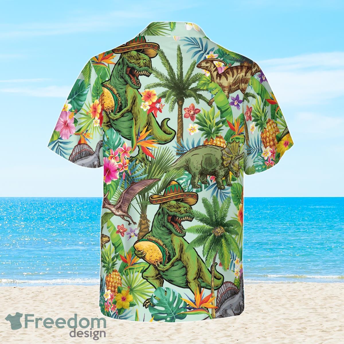 Tropical Dinosaur Hawaiian Shirt Best Gift For Men And Women Product Photo 2