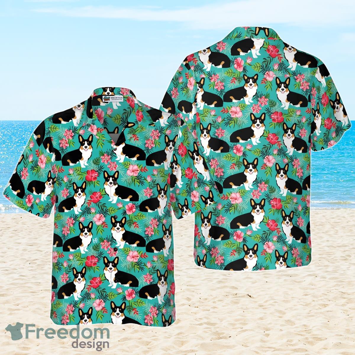 Tropical Floral Corgi Hawaiian Shirt Best Gift For Men And Women Product Photo 1