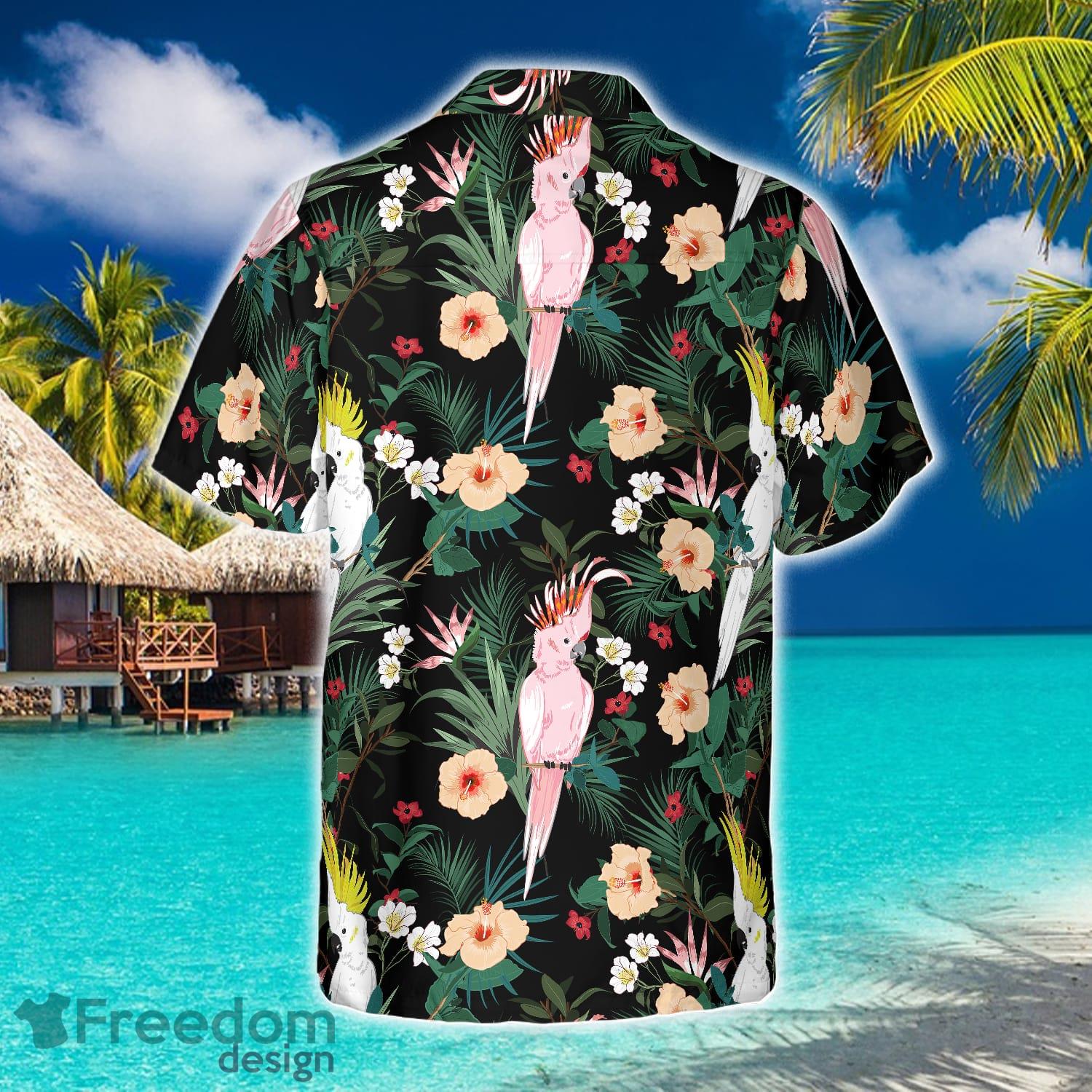 Pirate Skull And Parrot Pirate Party Tropical Funny Hawaiian Shirt