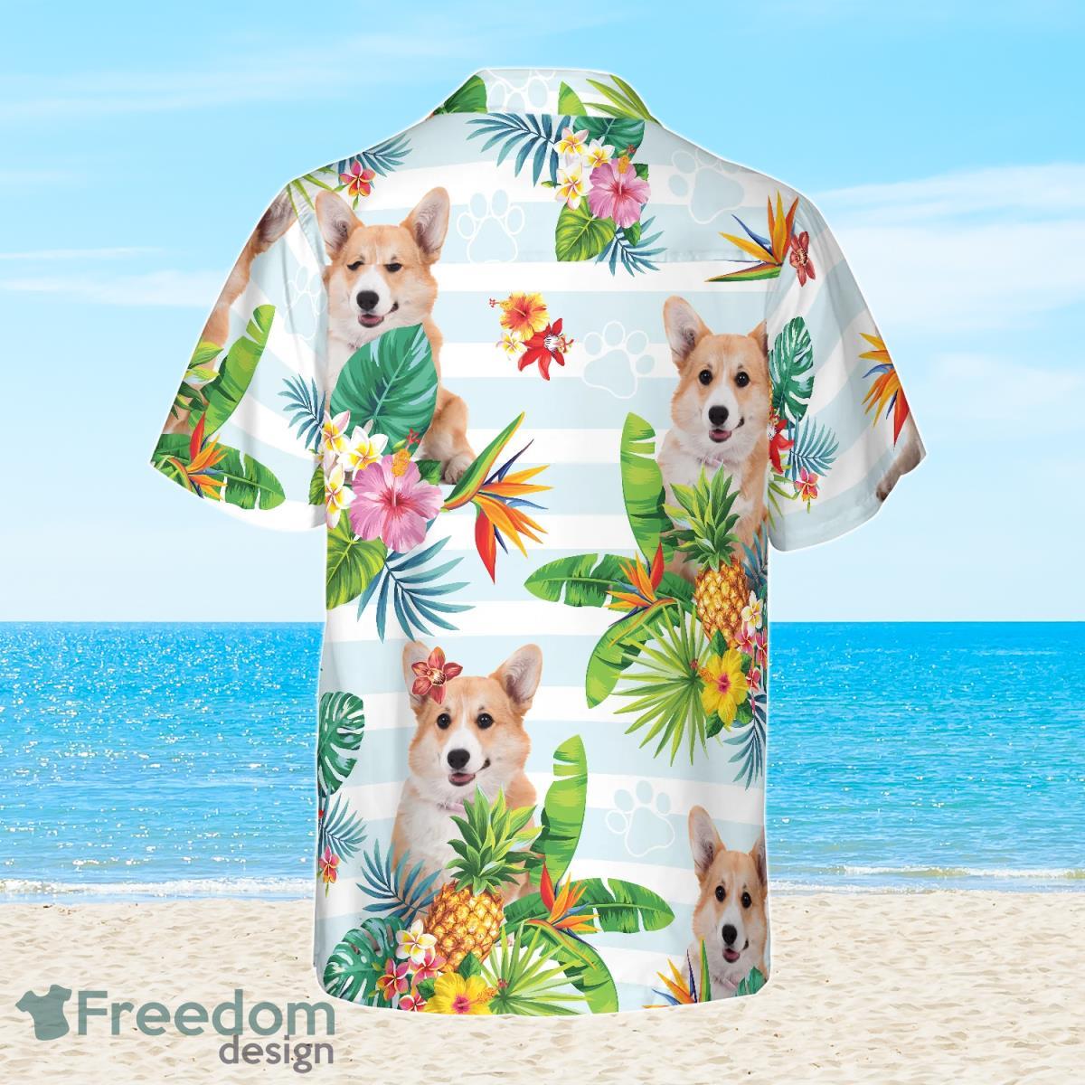 Tropical Flower With Corgi Hawaiian Shirt Best Gift For Men And Women Product Photo 2