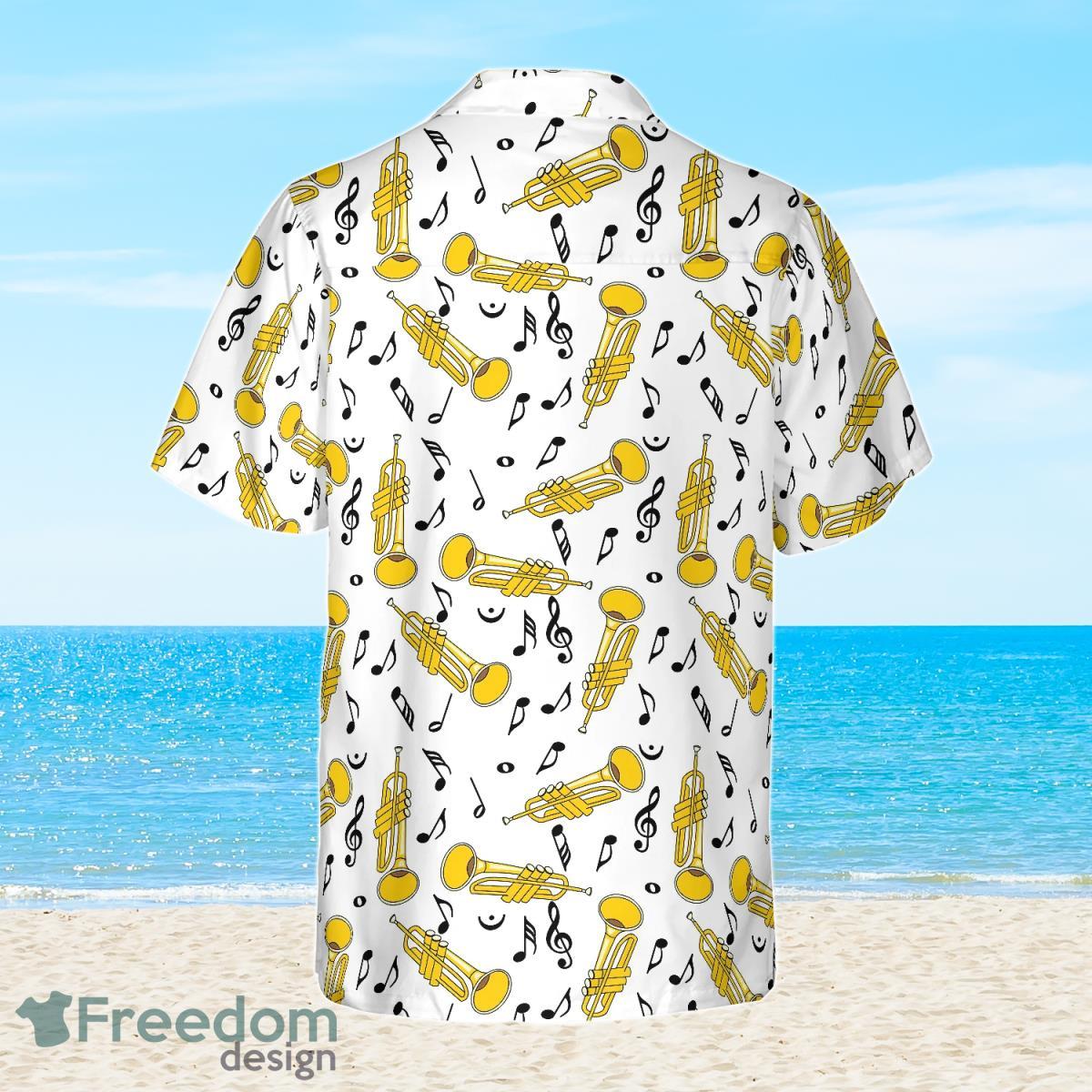 Trumpet Seamless Pattern Shirt Hawaiian Shirt Best Gift For Men And Women Product Photo 2