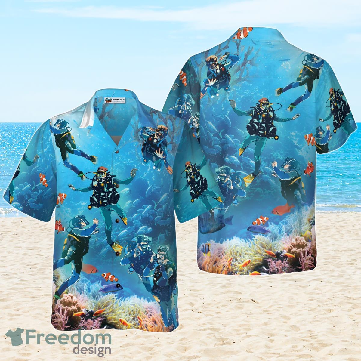 Under The Sea Scuba Diving Hawaiian Shirt Best Gift For Men And Women Product Photo 1