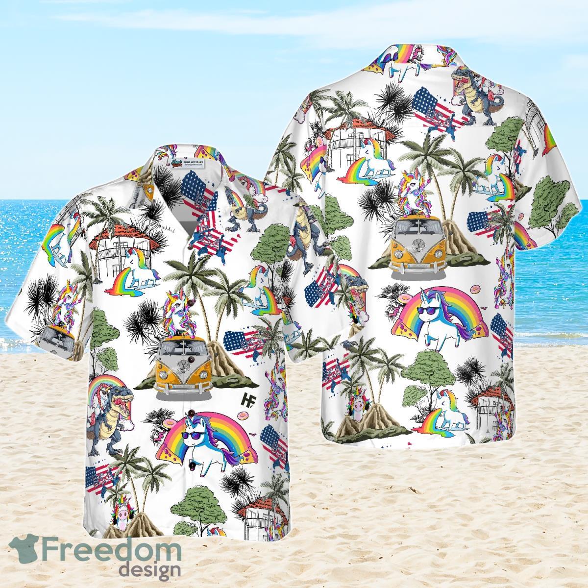 Unicorn American Flag Hawaiian Shirt Best Gift For Men And Women Product Photo 1