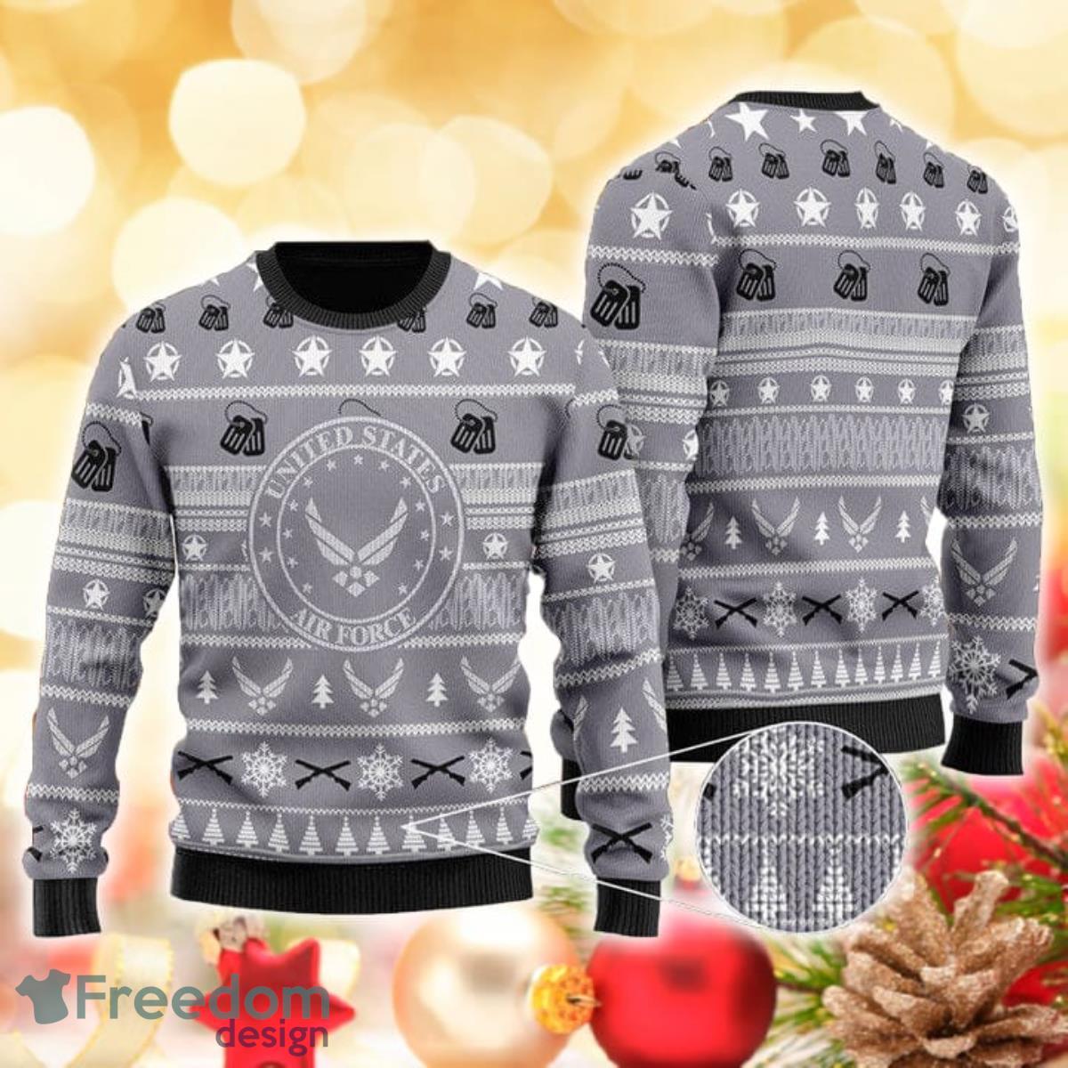 US Air Force 3D Sweater Ugly Christmas Sweater For Men Women Product Photo 1