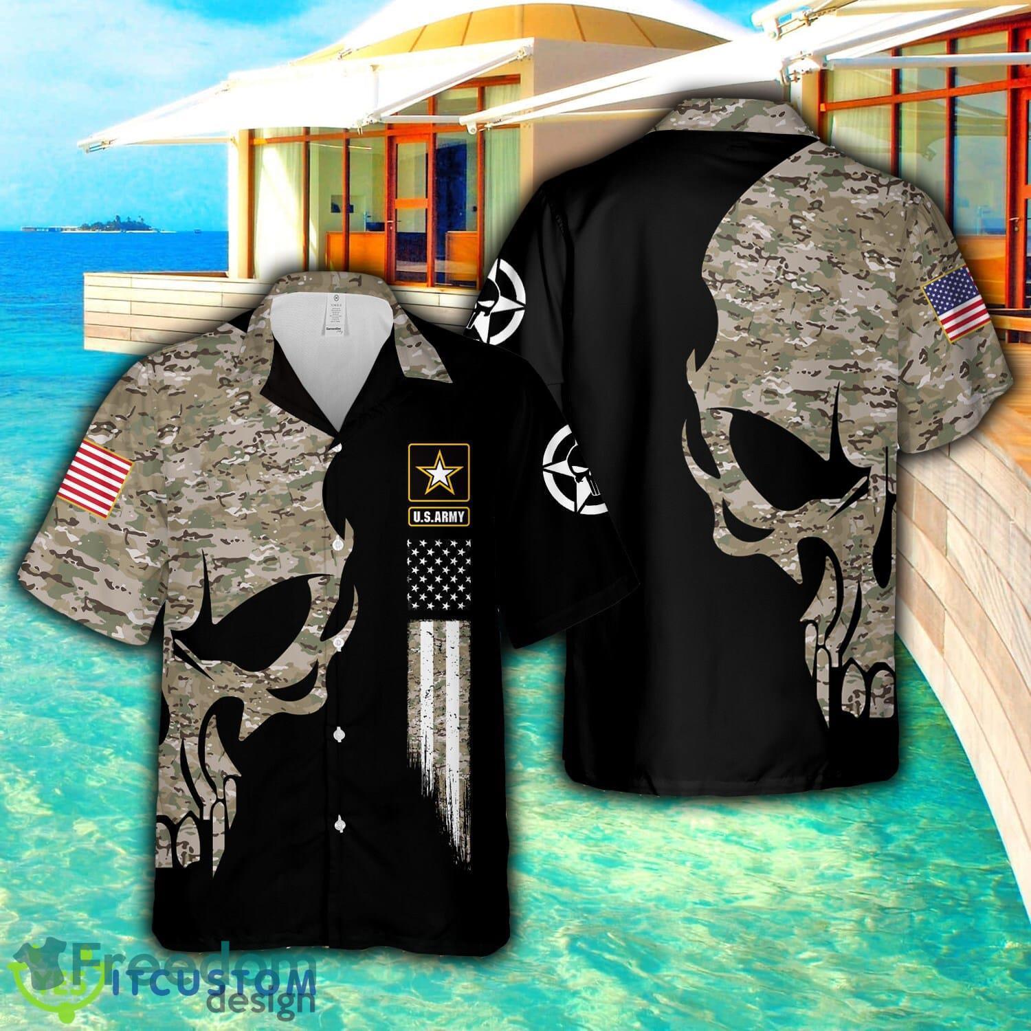 Beach Shirt Camouflage Skull Chicago Cubs American Flag Hawaiian