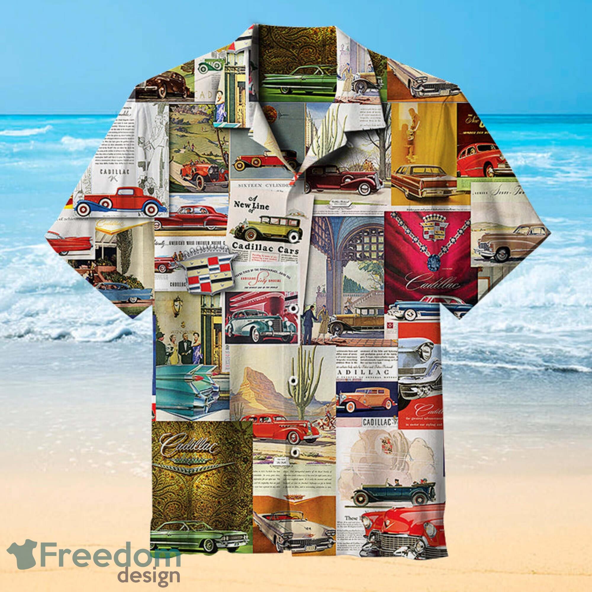 Retro Vintage Girl Car 3D Hawaiian Shirt Beach Summer For Men And