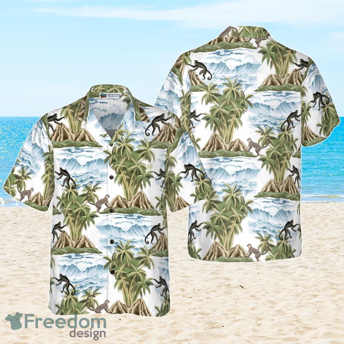 Vintage Island Palm Tree Monkey Hawaiian Shirt Best Gift For Men And Women Product Photo 1