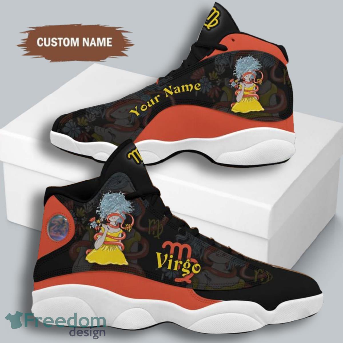 Virgo Zodiac Air Jordan 13 Custom Name Sneakers Great Gift For Men And Women Product Photo 1