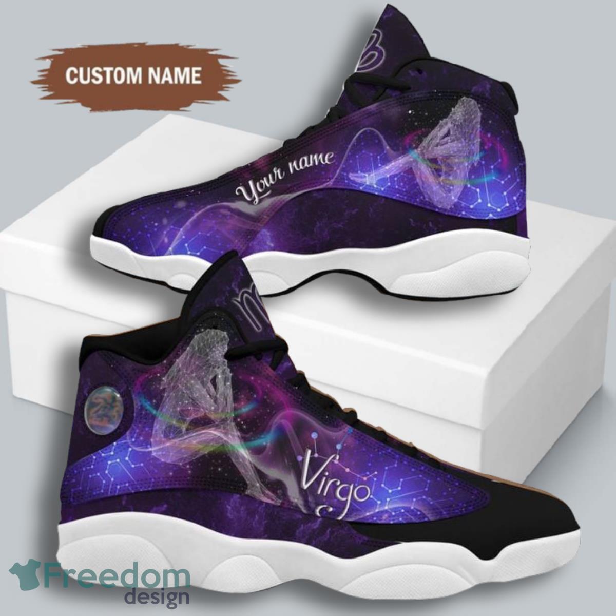 Virgo Zodiac Air Jordan 13 Custom Name Sneakers Impressive Gift For Men And Women Product Photo 1