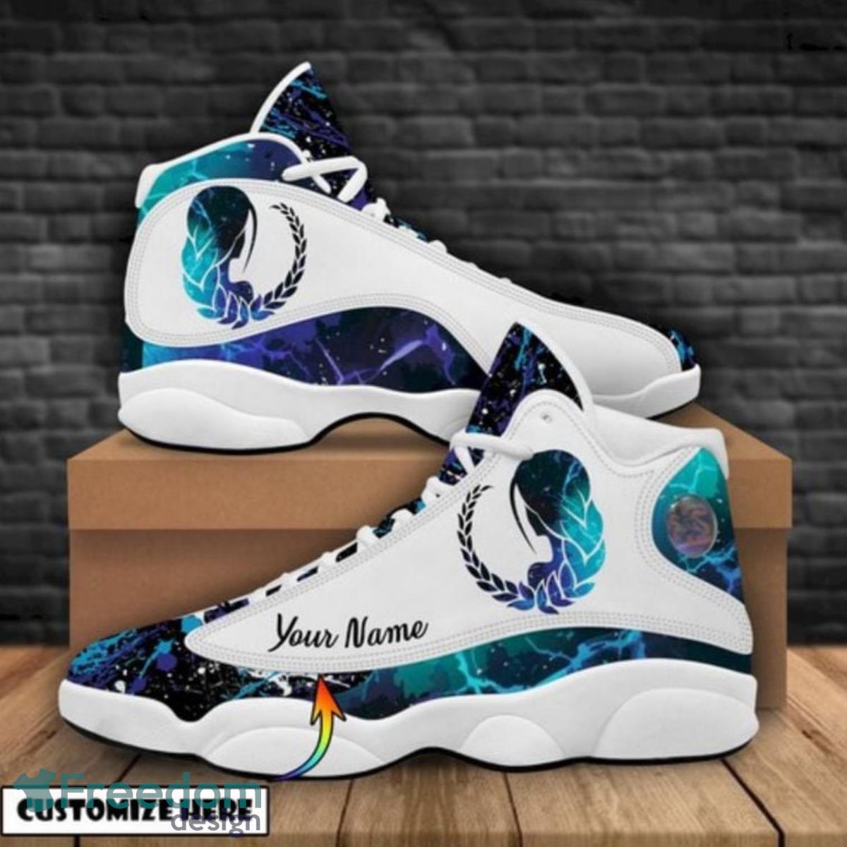 Virgo zodiac air jordan 13 personalized tennis idea shoes sport sneakers