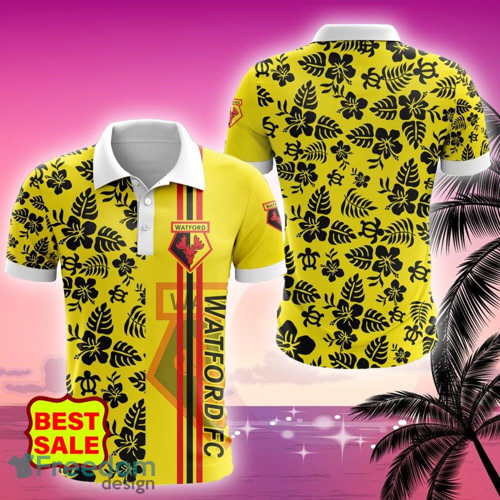 Watford Fans Hibiscus Logo EFL Golf Polo Shirt - Watford Fans Hibiscus Logo EFL Golf Polo Shirt Watford Fans Hibiscus Logo EFL Golf Polo Shirt - Watford Fans Hibiscus Logo EFL Golf Polo Shirt