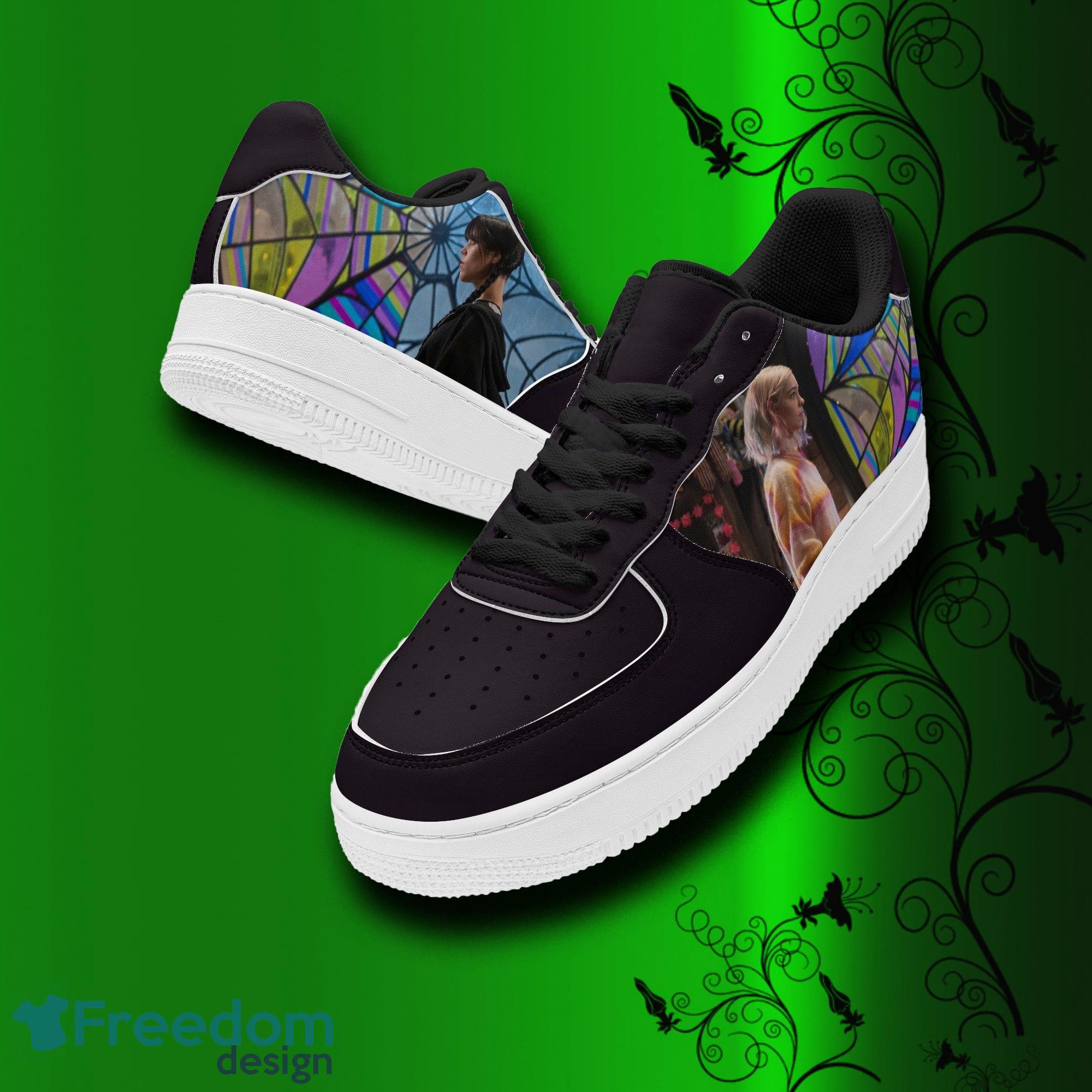 Wednesday Addams Family Air Force Shoes Printed Unisex For Men And Women Gift - Wednesday Shoes, Addams Family sneakers, leather low tops for men, women, kids, unisex birthday gift, not af1, Christmas_4 Wednesday Addams Family Air Force Shoes Printed Unisex For Men And Women Gift - Wednesday Shoes, Addams Family sneakers, leather low tops for men, women, kids, unisex birthday gift, not af1, Christmas_4