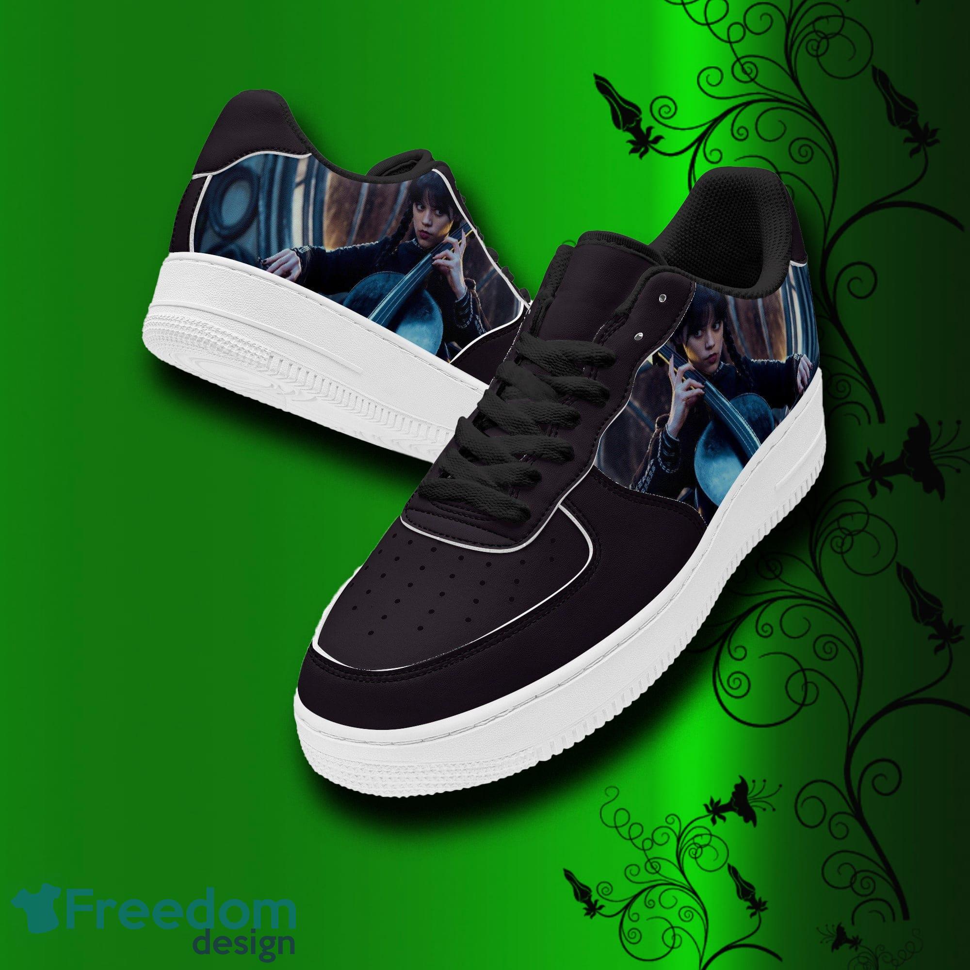 Wednesday Air Force Shoes Addams Family Print Unisex Gift For Men And Women - Wednesday Shoes, Addams Family sneakers, leather low tops for men, women, kids, unisex birthday gift, not af1, Christmas_2