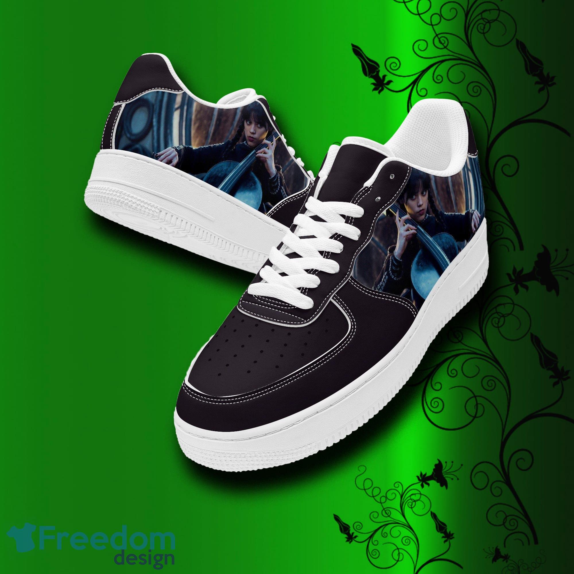 Wednesday Air Force Shoes Addams Family Print Unisex Gift For Men And Women - Wednesday Shoes, Addams Family sneakers, leather low tops for men, women, kids, unisex birthday gift, not af1, Christmas_4 Wednesday Air Force Shoes Addams Family Print Unisex Gift For Men And Women - Wednesday Shoes, Addams Family sneakers, leather low tops for men, women, kids, unisex birthday gift, not af1, Christmas_4
