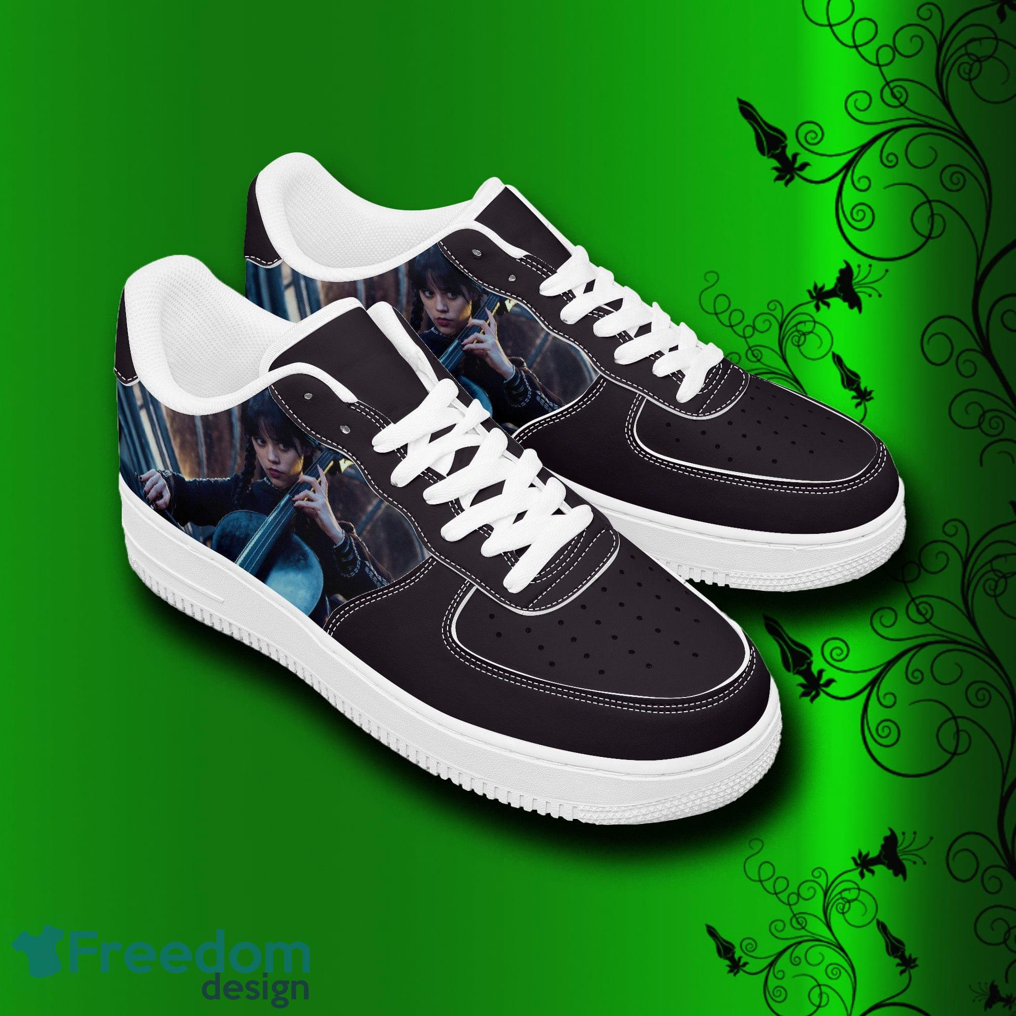 Wednesday Air Force Shoes Addams Family Print Unisex Gift For Men And Women - Wednesday Shoes, Addams Family sneakers, leather low tops for men, women, kids, unisex birthday gift, not af1, Christmas_6 Wednesday Air Force Shoes Addams Family Print Unisex Gift For Men And Women - Wednesday Shoes, Addams Family sneakers, leather low tops for men, women, kids, unisex birthday gift, not af1, Christmas_6