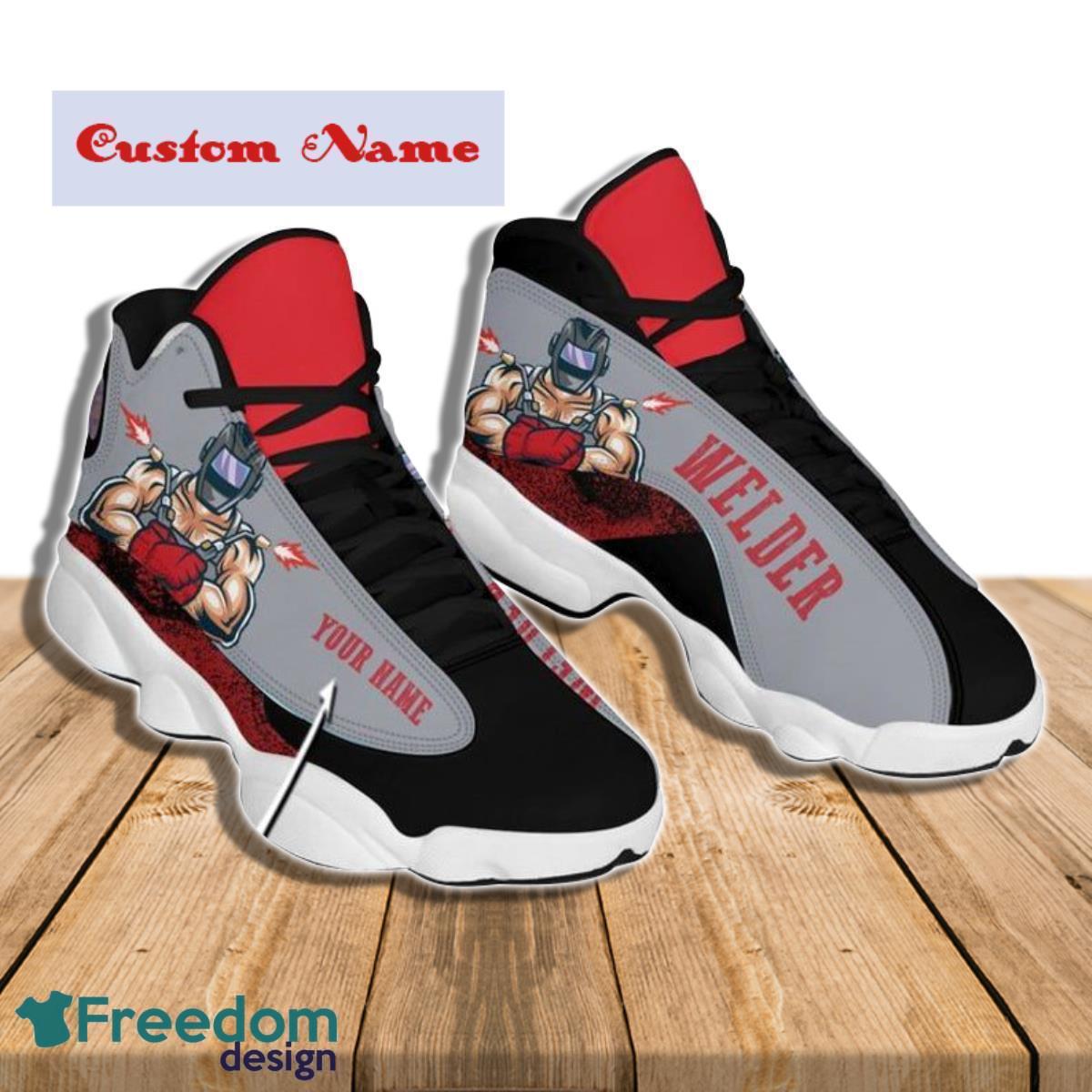 Carolina Panthers Football Team Custom Name&Number Air Jordan 13 Shoes -  Freedomdesign