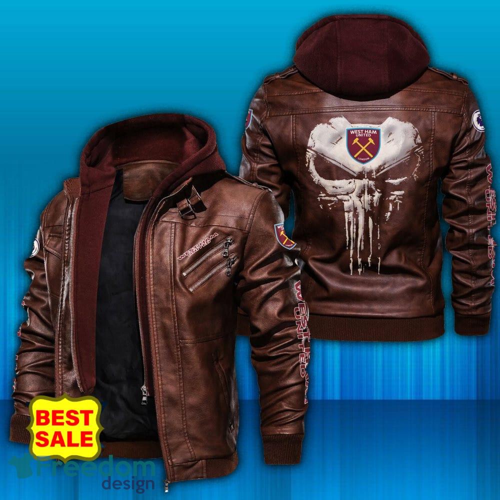 West Ham United FC EPL 2D Leather Jacket Hat Design Gift For Men And Women - West Ham United FC EPL_2