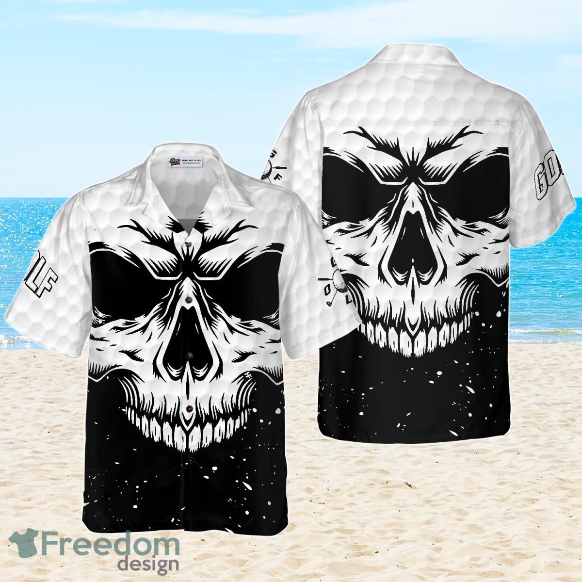 White Skull Golf Hawaiian Shirt Best Gift For Men And Women Product Photo 1