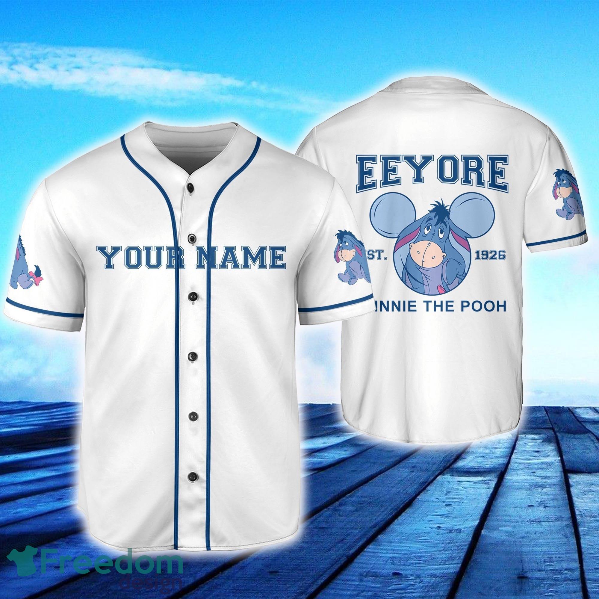 Personalization Eeyore Baseball Jersey, Eeyore Jersey Shirts