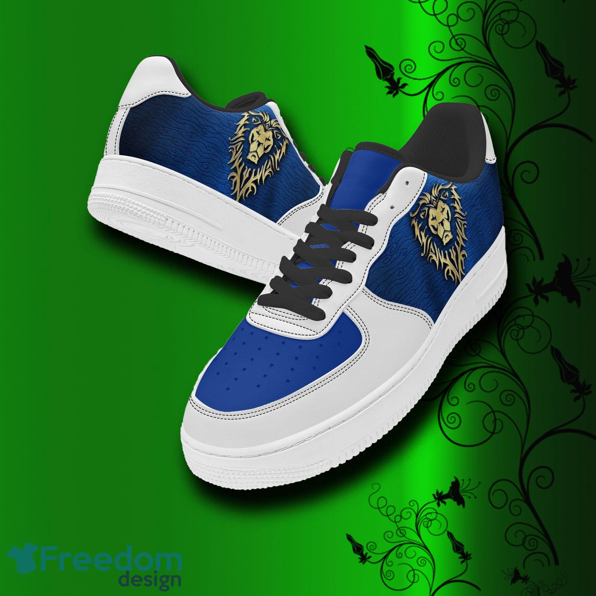 World of Warcraft Alliance Air Force Shoes Printed Unisex For Men And Women Gift - World of Warcraft Shoes, Alliance sneakers, leather low tops for men, women, kids, unisex birthday gift, not af1, Christmas_2