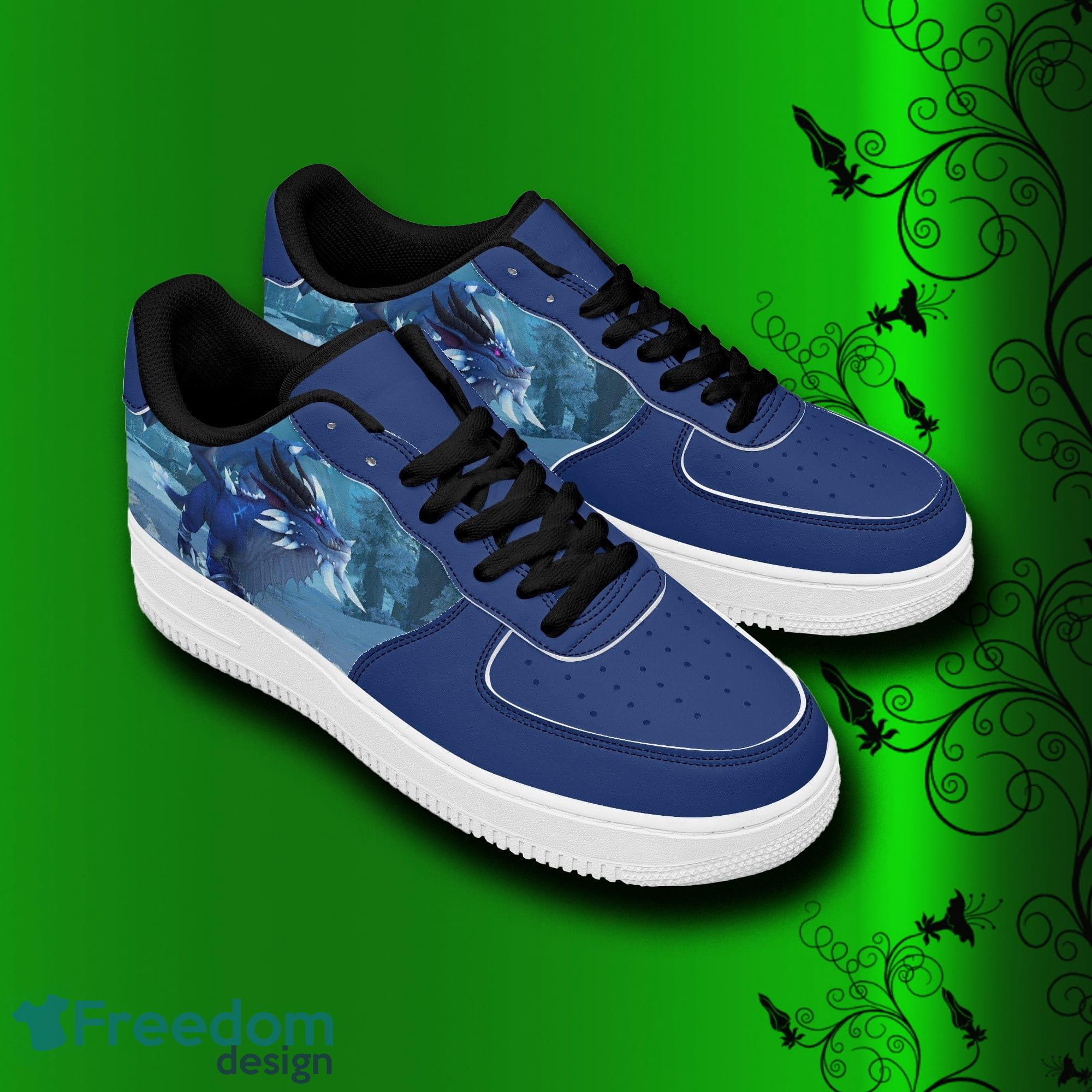 World of Warcraft Dragonflight Air Force Shoes Style 1 Printed Unisex For Men And Women Gift - World of Warcraft Shoes, Dragonflight sneakers, leather low tops for men, women, kids, unisex birthday gift, not af1, Christmas_2