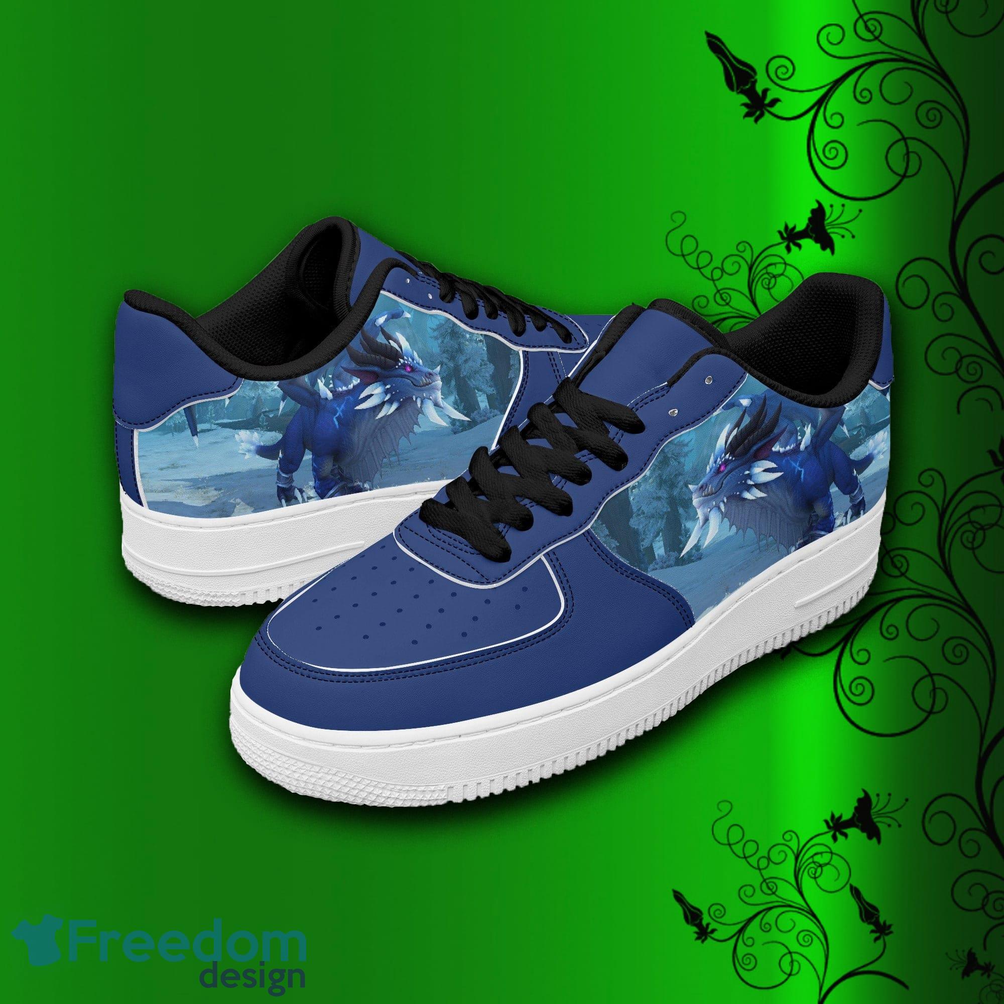 World of Warcraft Dragonflight Air Force Shoes Style 1 Printed Unisex For Men And Women Gift - World of Warcraft Shoes, Dragonflight sneakers, leather low tops for men, women, kids, unisex birthday gift, not af1, Christmas_1