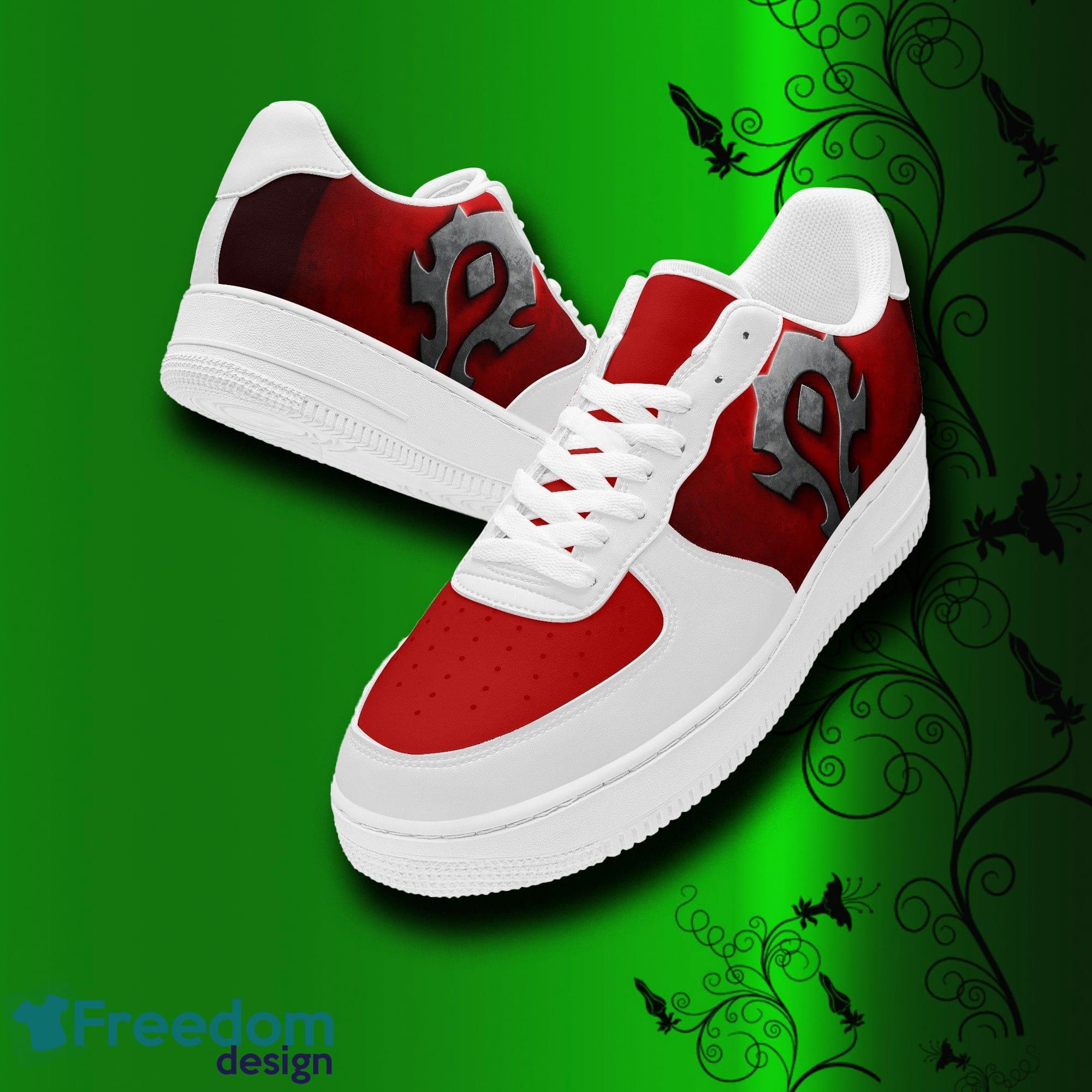World of Warcraft Horde Air Force Shoes Printed Unisex For Men And Women Gift - World of Warcraft Shoes, Horde sneakers, leather low tops for men, women, kids, unisex birthday gift, not af1, Christmas_2