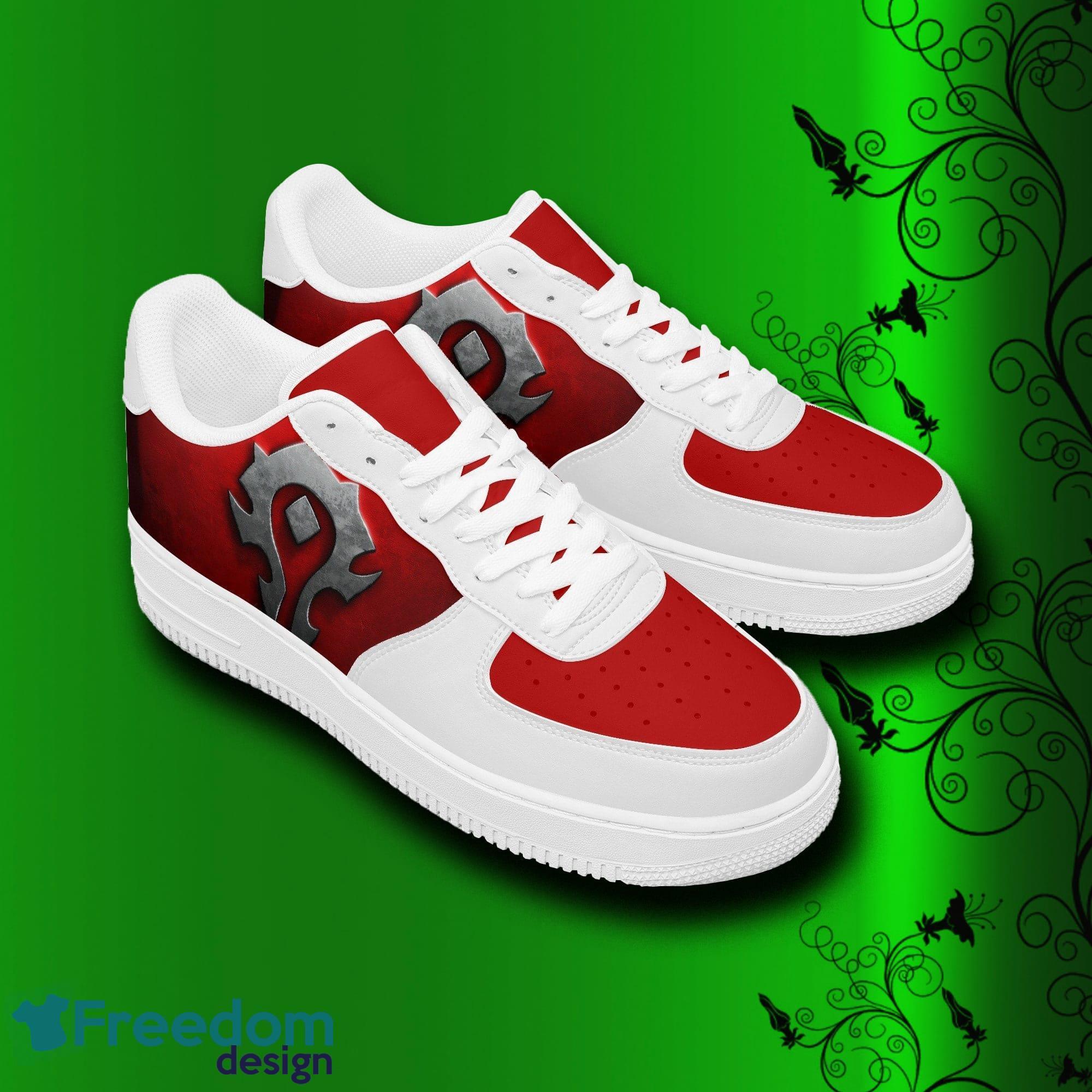 World of Warcraft Horde Air Force Shoes Printed Unisex For Men And Women Gift - World of Warcraft Shoes, Horde sneakers, leather low tops for men, women, kids, unisex birthday gift, not af1, Christmas_1