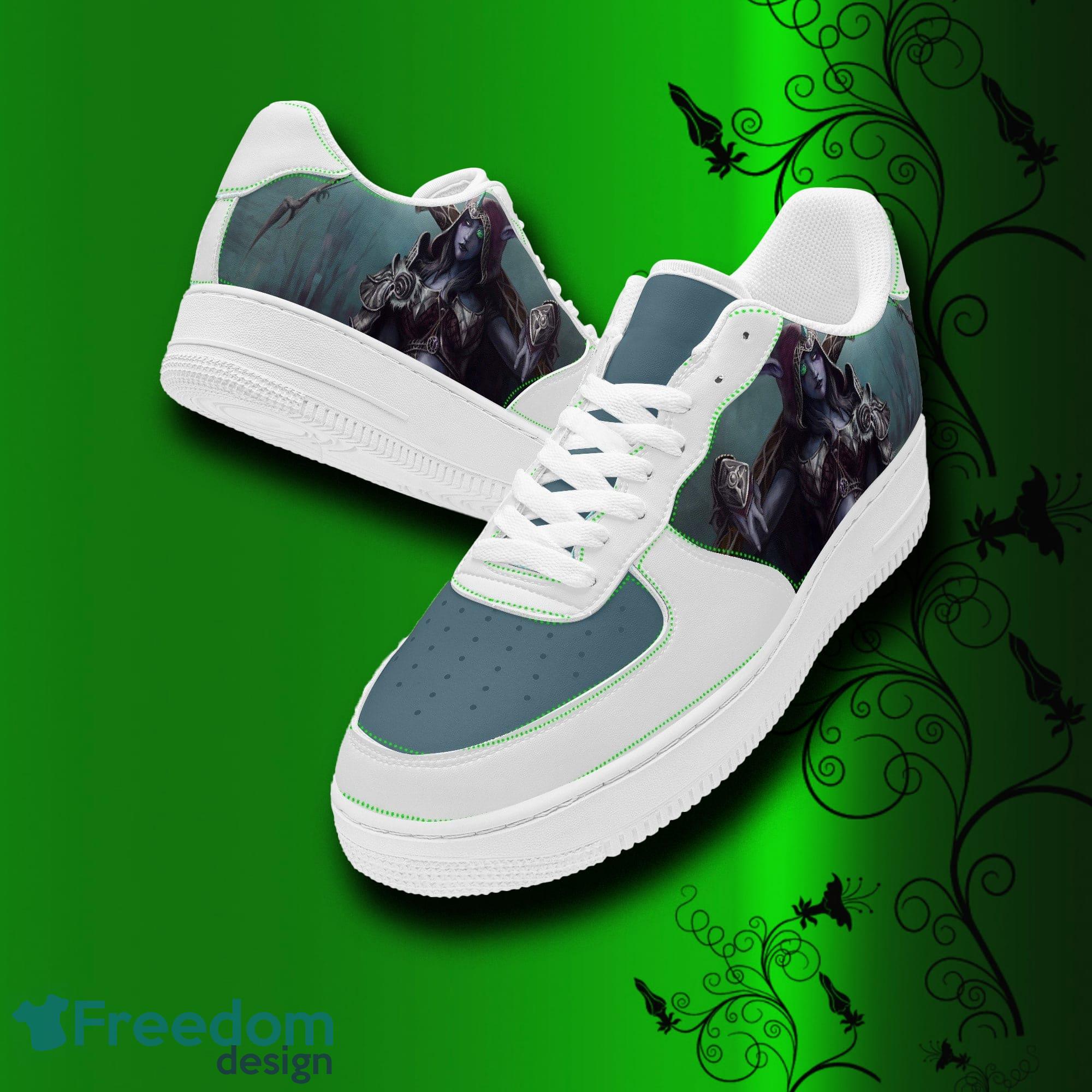 World of Warcraft Sylvanas Air Force Shoes Printed Unisex For Men And Women Gift - World of Warcraft Shoes, Sylvanas sneakers, leather low tops for men, women, kids, unisex birthday gift, not af1, Christmas_2