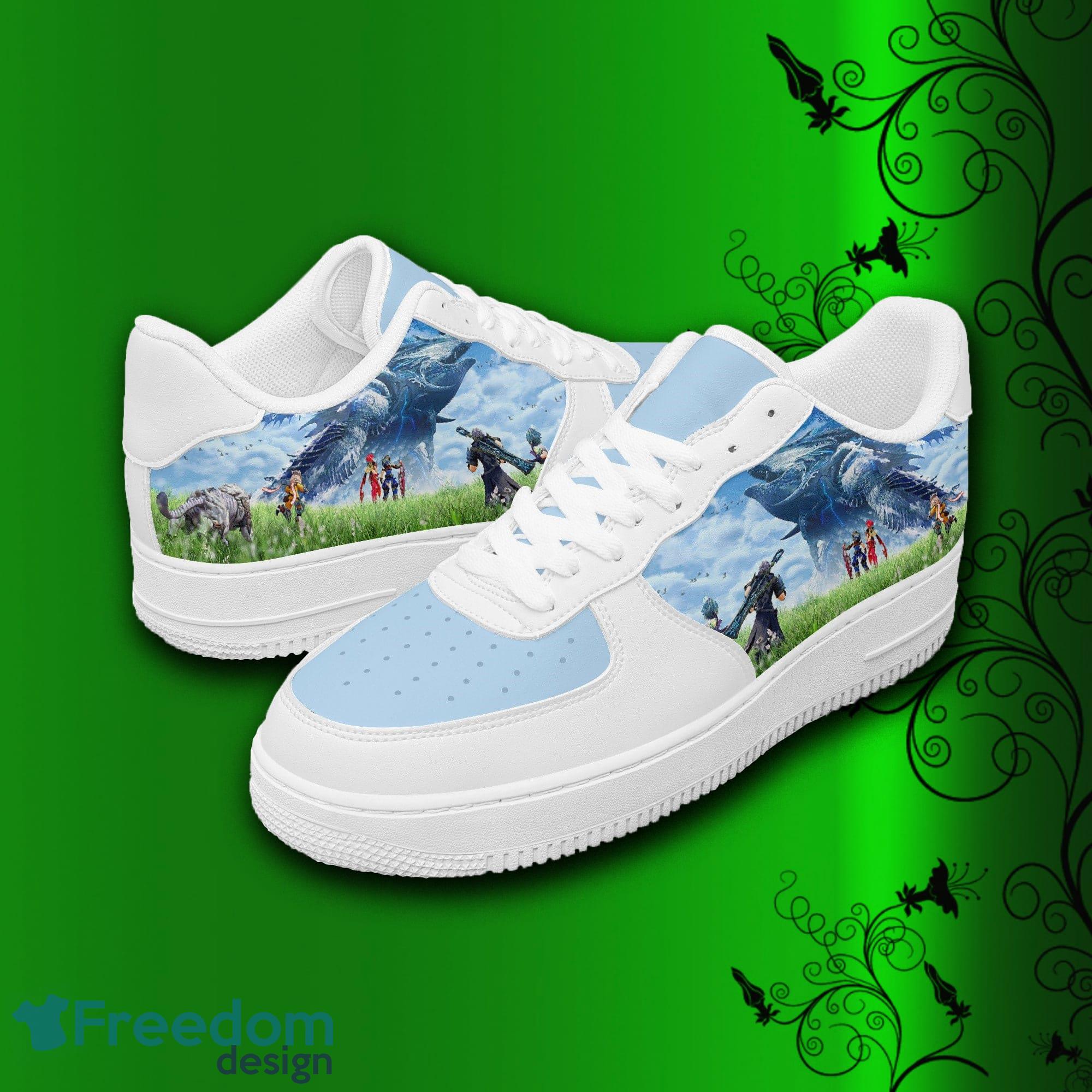 Xenoblade Chronicles anime Air Force Shoes Printed Unisex For Men And Women Gift - Xenoblade Chronicles Shoes, anime sneakers, leather low tops for men, women, kids, unisex birthday gift, not af1, Christmas_1
