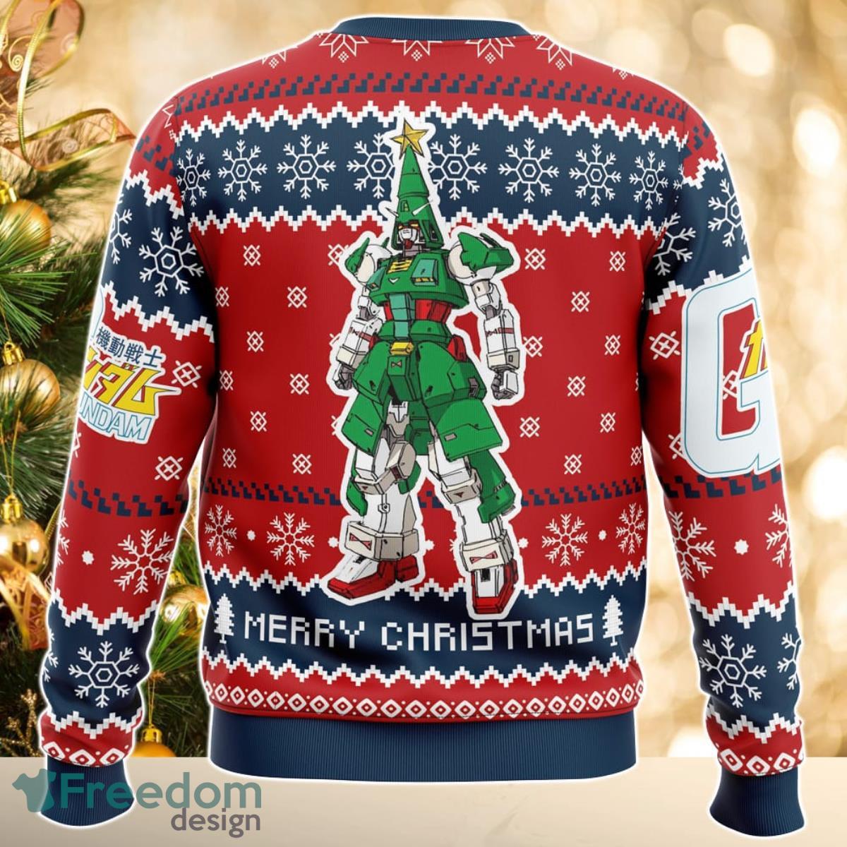 Xmas Tree Gundam Ugly Christmas Sweater Great Gift For Men Women Product Photo 2