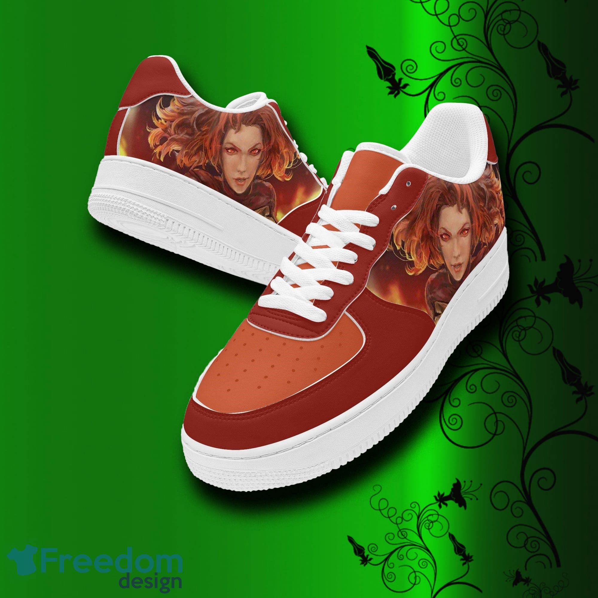 Xmen Jean Grey Air Force Shoes Printed Unisex For Men And Women Gift - X-men Shoes, Jean Grey sneakers, leather low tops for men, women, kids, unisex birthday gift, Christmas_2 Xmen Jean Grey Air Force Shoes Printed Unisex For Men And Women Gift - X-men Shoes, Jean Grey sneakers, leather low tops for men, women, kids, unisex birthday gift, Christmas_2