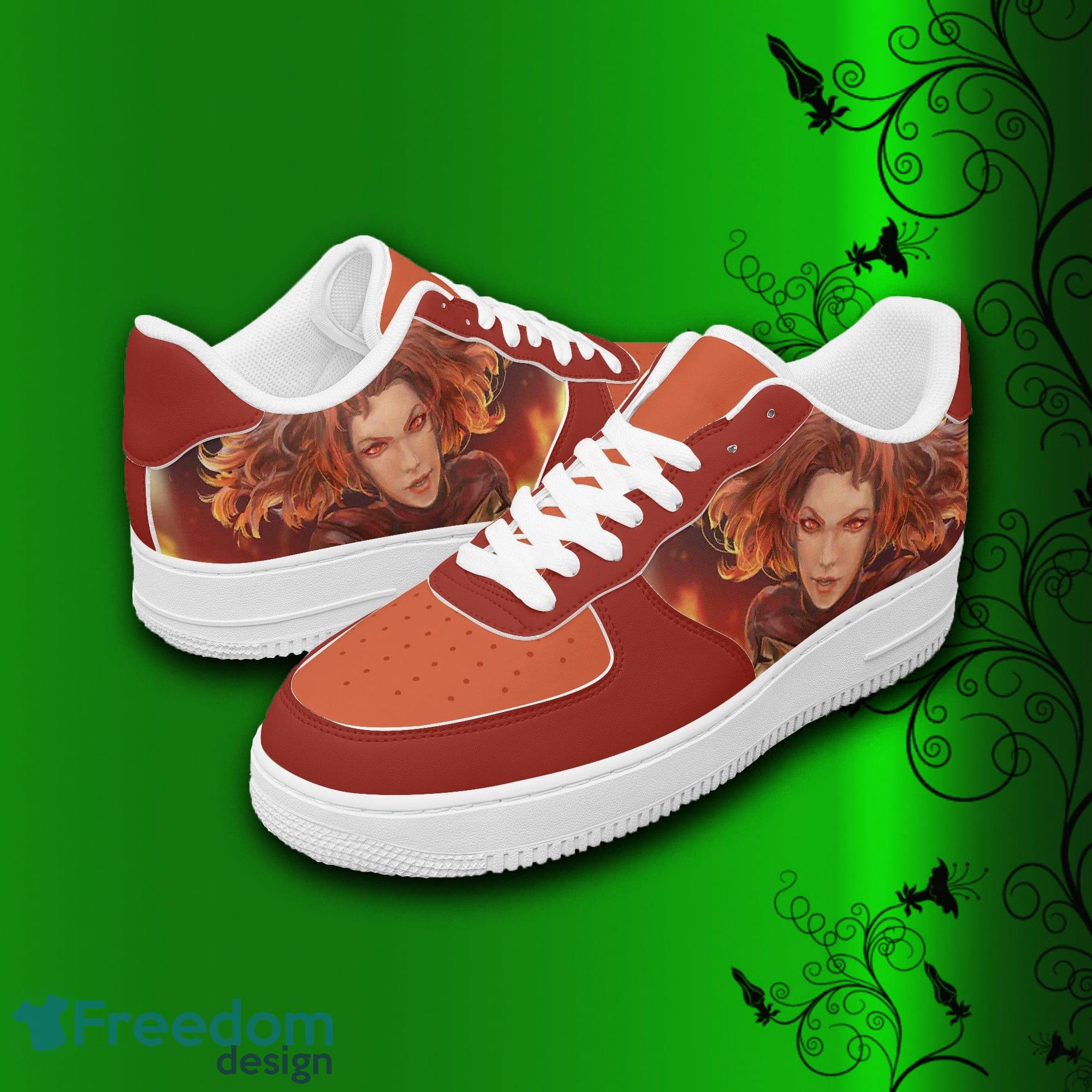Xmen Jean Grey Air Force Shoes Printed Unisex For Men And Women Gift - X-men Shoes, Jean Grey sneakers, leather low tops for men, women, kids, unisex birthday gift, Christmas_1
