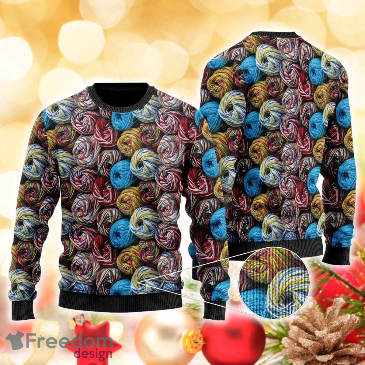 Yarn 3D Sweater Ugly Christmas Sweater For Men Women Product Photo 1