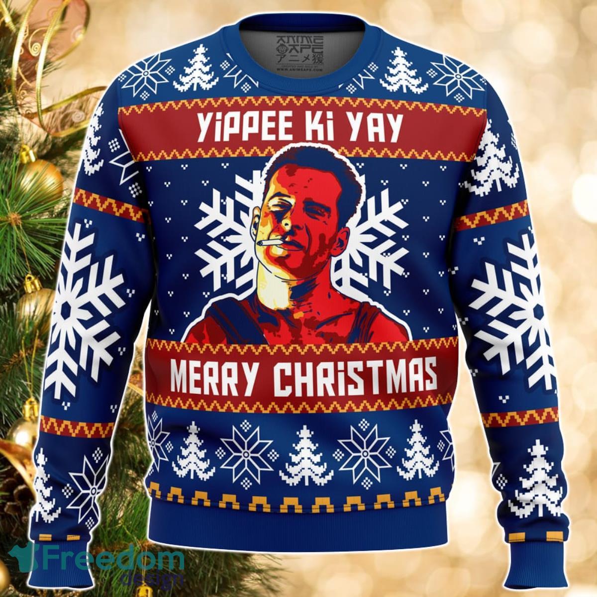 Yippee Ki Yay Die Hard Ugly Christmas Sweater Great Gift For Men Women Product Photo 1