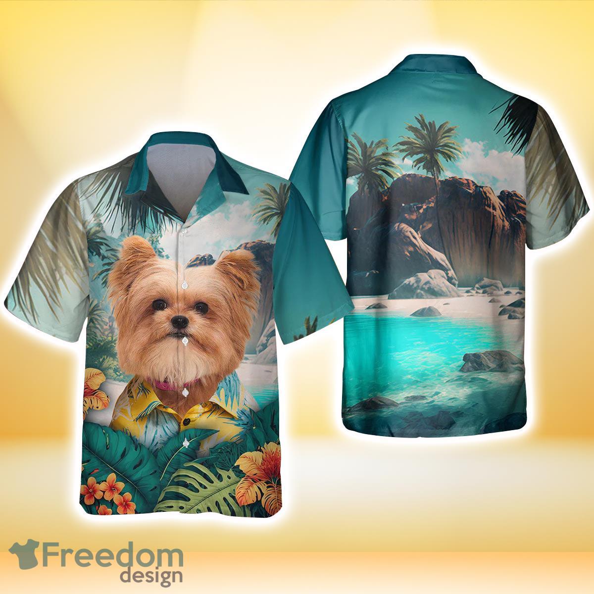 Yorkie Pom All Printed 3D Hawaiian Shirt For Dog Lover Product Photo 2