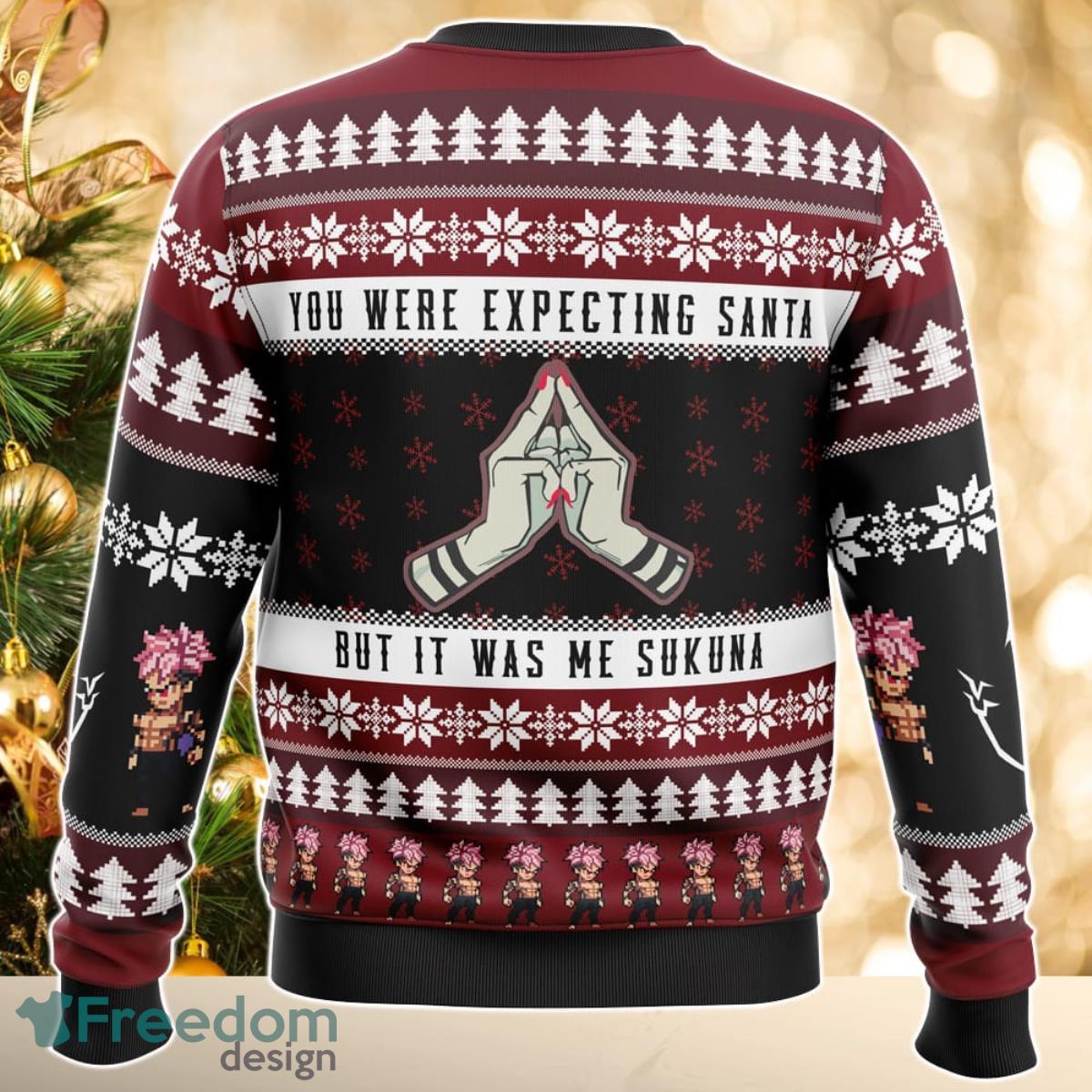 You Were Expecting Santa Sukuna Jujutsu Kaisen Ugly Christmas Sweater Great Gift For Men Women Product Photo 2