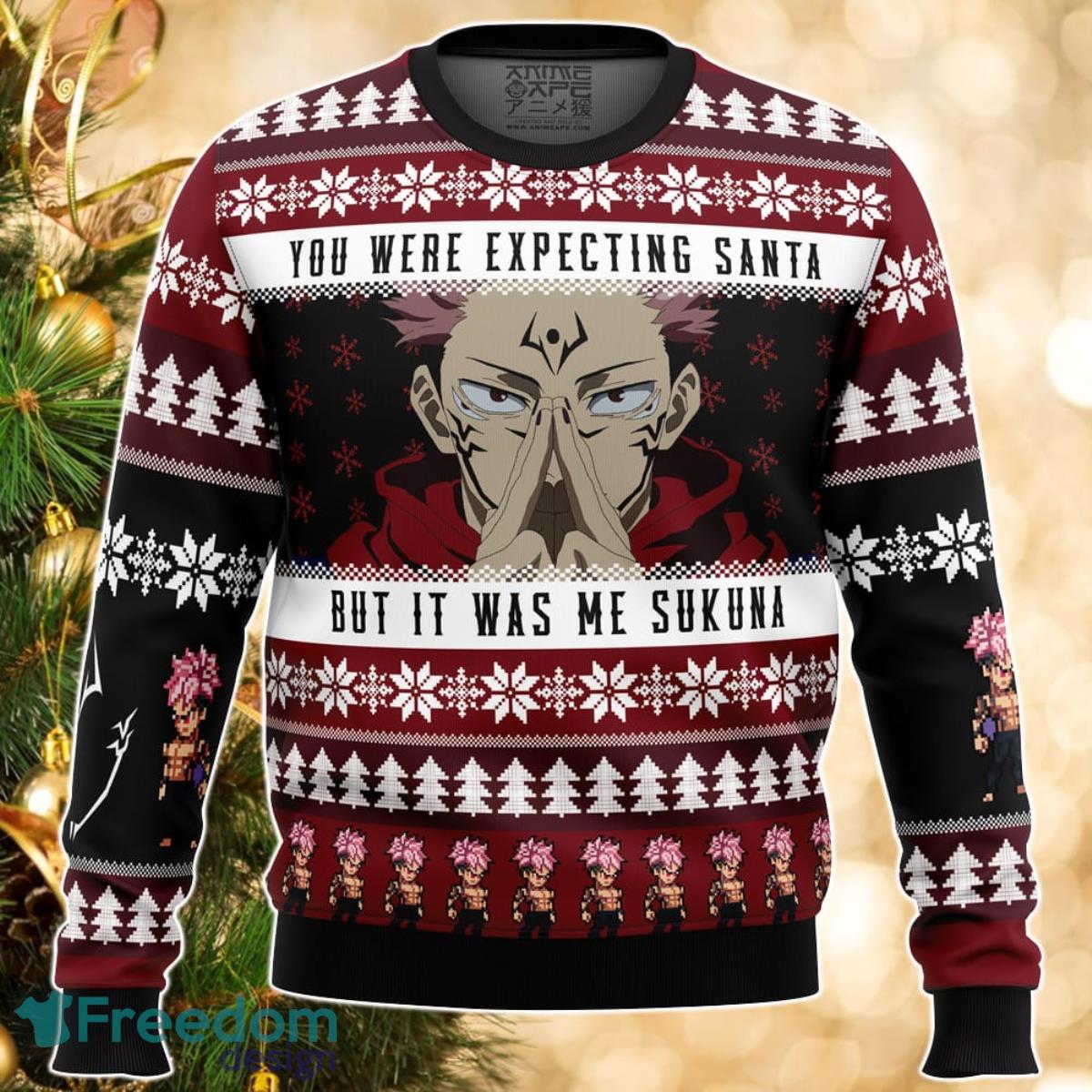 You Were Expecting Santa Sukuna Jujutsu Kaisen Ugly Christmas Sweater Great Gift For Men Women Product Photo 1