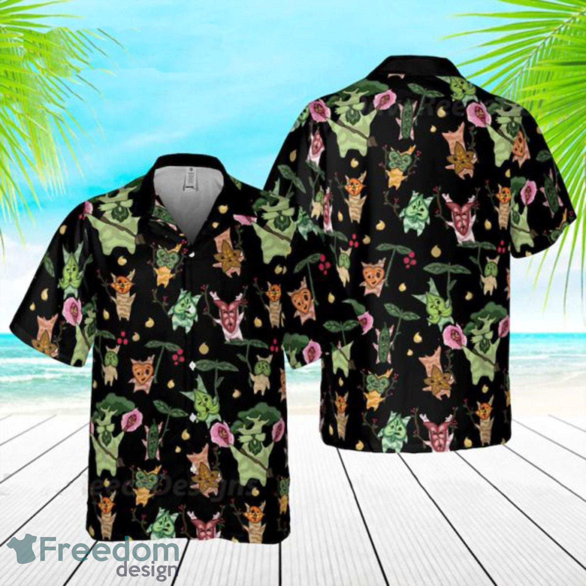 Zelda Majora And Korok Hawaiian Shirt Style 1 Summer Beach Gift For Men And Women - Zelda Majora And Korok Hawaiian Shirt, Zelda Items Button Up Hawaiian Shirt, Legend Of Zelda Hawaiian Shirt, Hyrule Korok Hawaiian Shirt_1