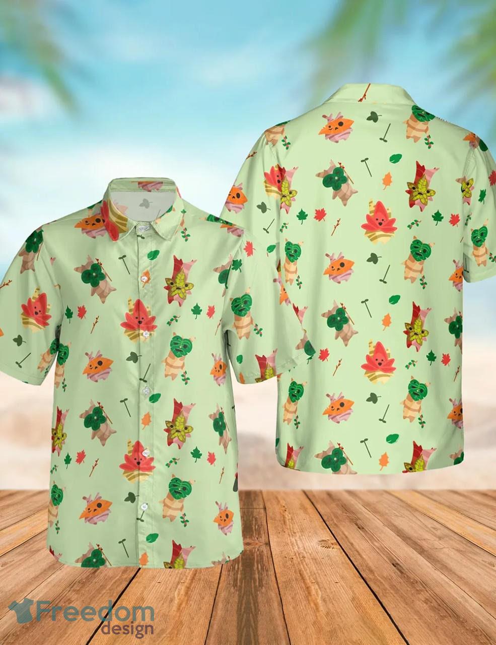Zelda Majora And Korok Hawaiian Shirt Style 2 Summer Beach Gift For Men And Women - Zelda Majora And Korok Hawaiian Shirt, Korok Summer Shirt, Legend Of Zelda Aloha Shirt, Breath Of The Wild Shirt, Korok Zelda Beach Shirt_1